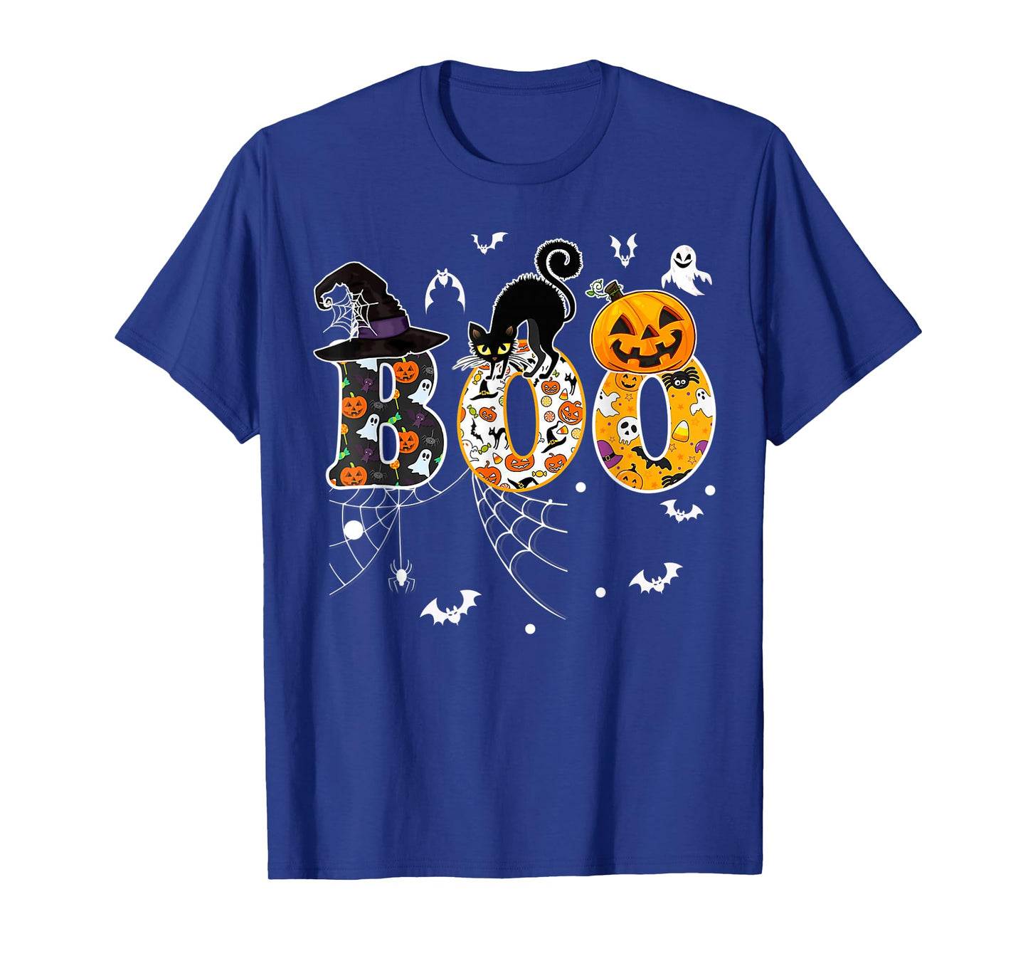 Boo with Spiders and Witch Hat Halloween Costume T-Shirt