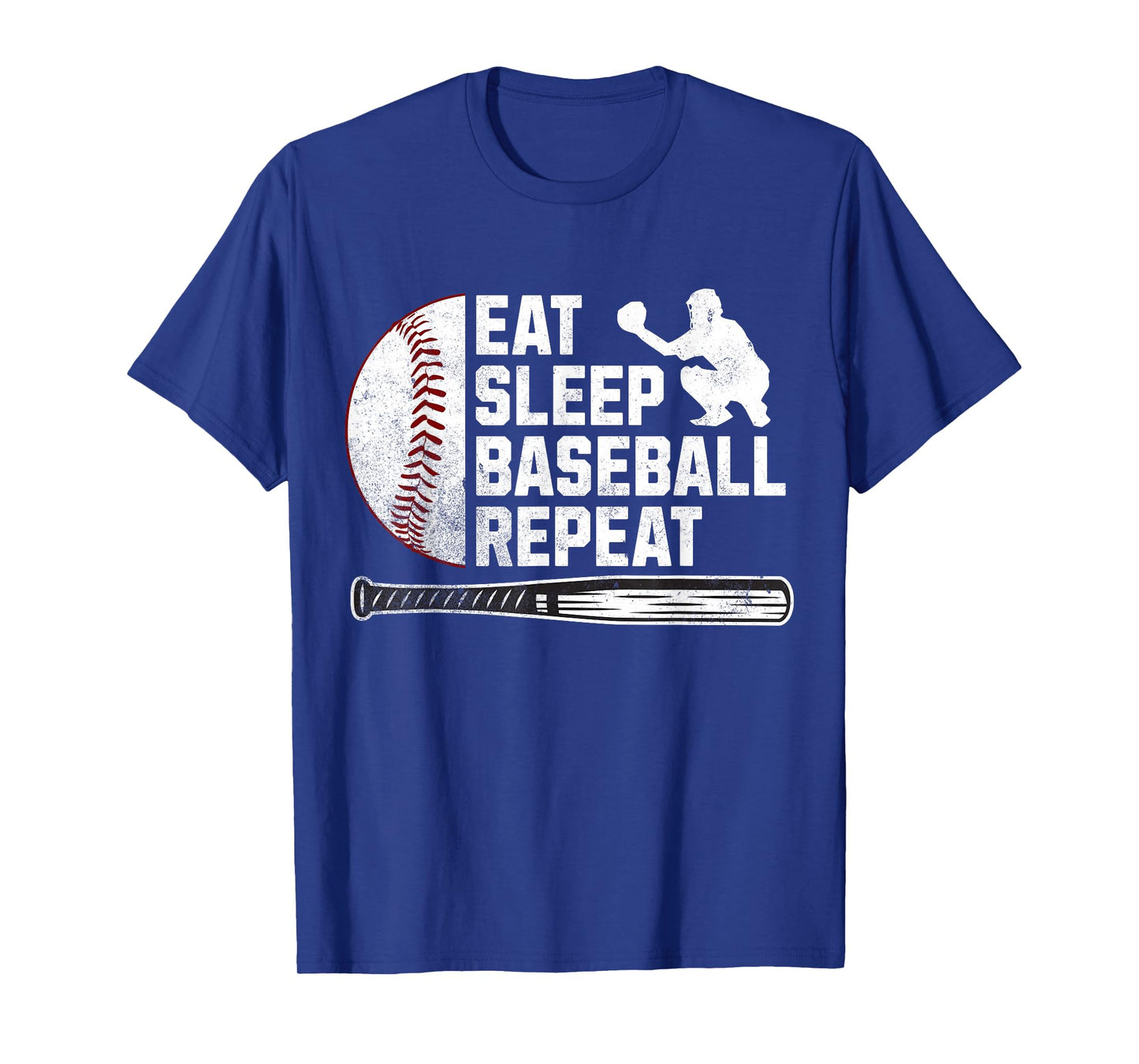 Eat Sleep Baseball Repeat Funny Baseball Player Men Boys T-Shirt