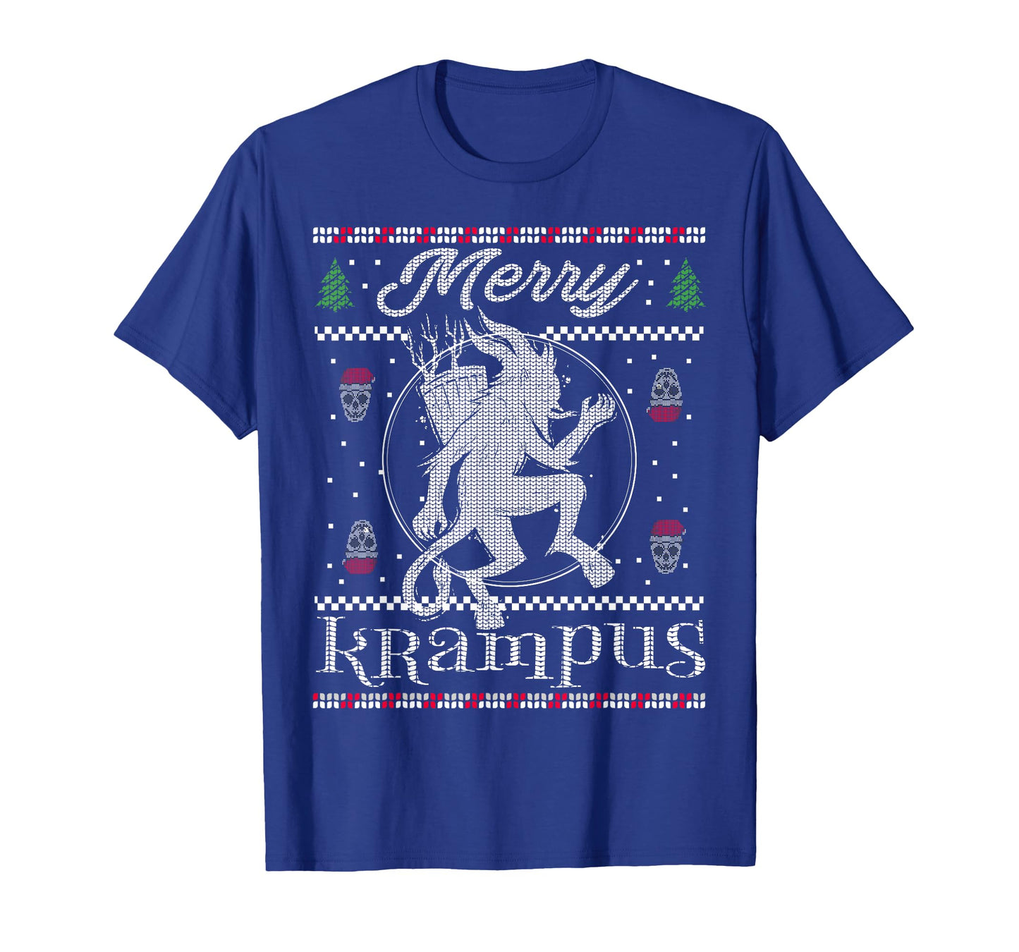 Merry Krampus Christmas Xmas Horror Ugly Sweater Evil Pajama T-Shirt