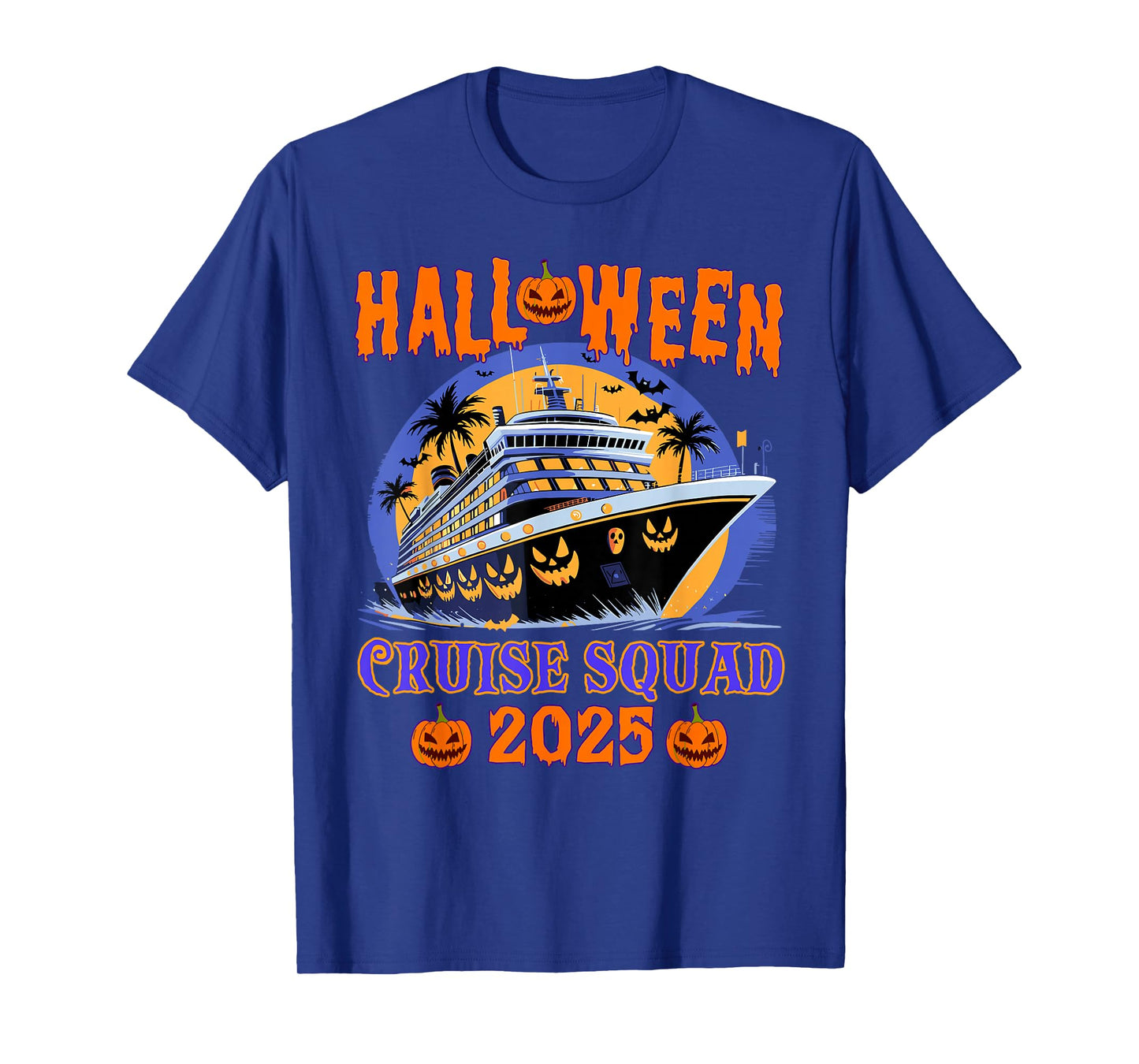 Halloween Cruise Squad 2025 Spooky Pumpkin Cruise Vacation T-Shirt