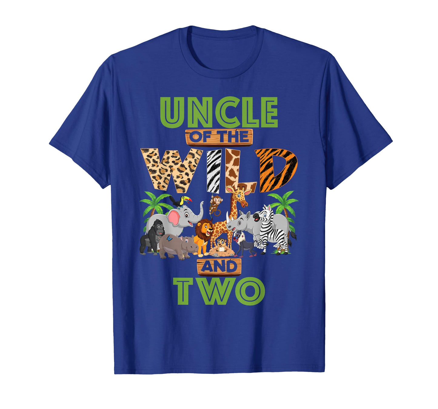 2nd Birthday Zoo Safari Jungle Uncle Of The Wild and Two T-Shirt