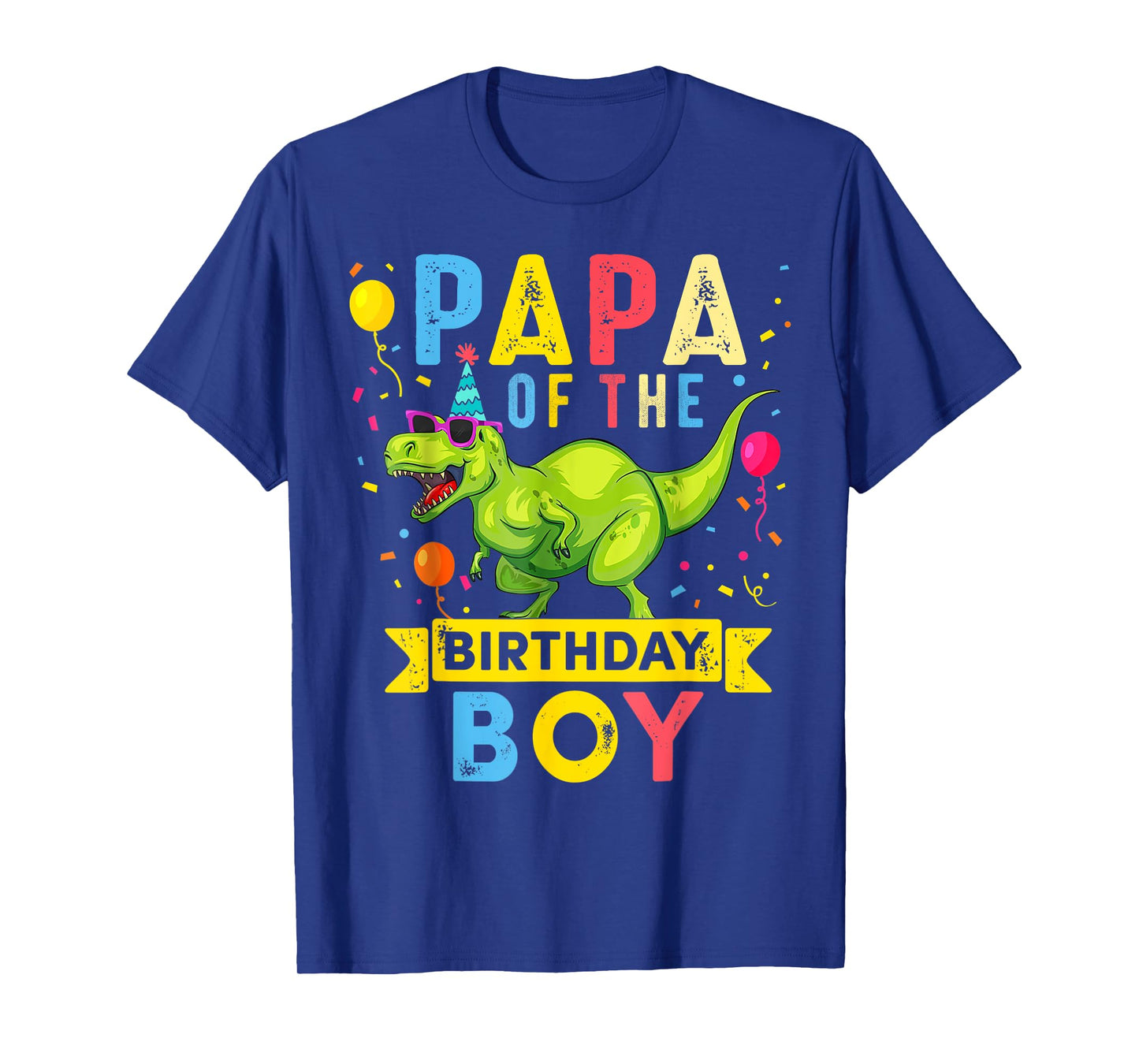 Papa of the Birthday Boy T-Rex Dinosaur Birthday Family T-Shirt
