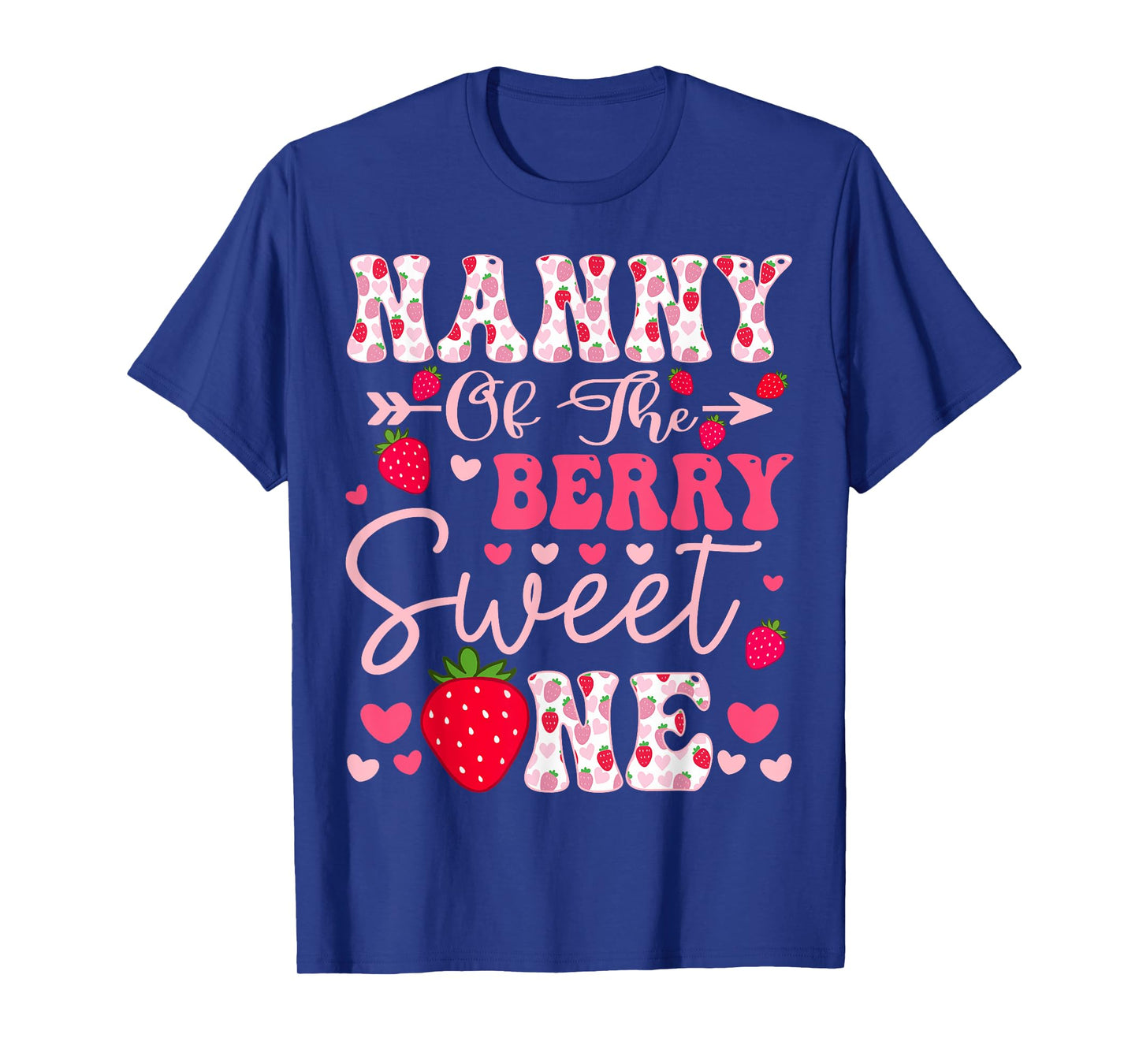 Nanny Of The Berry Sweet One Strawberry 1St Birthday T-Shirt