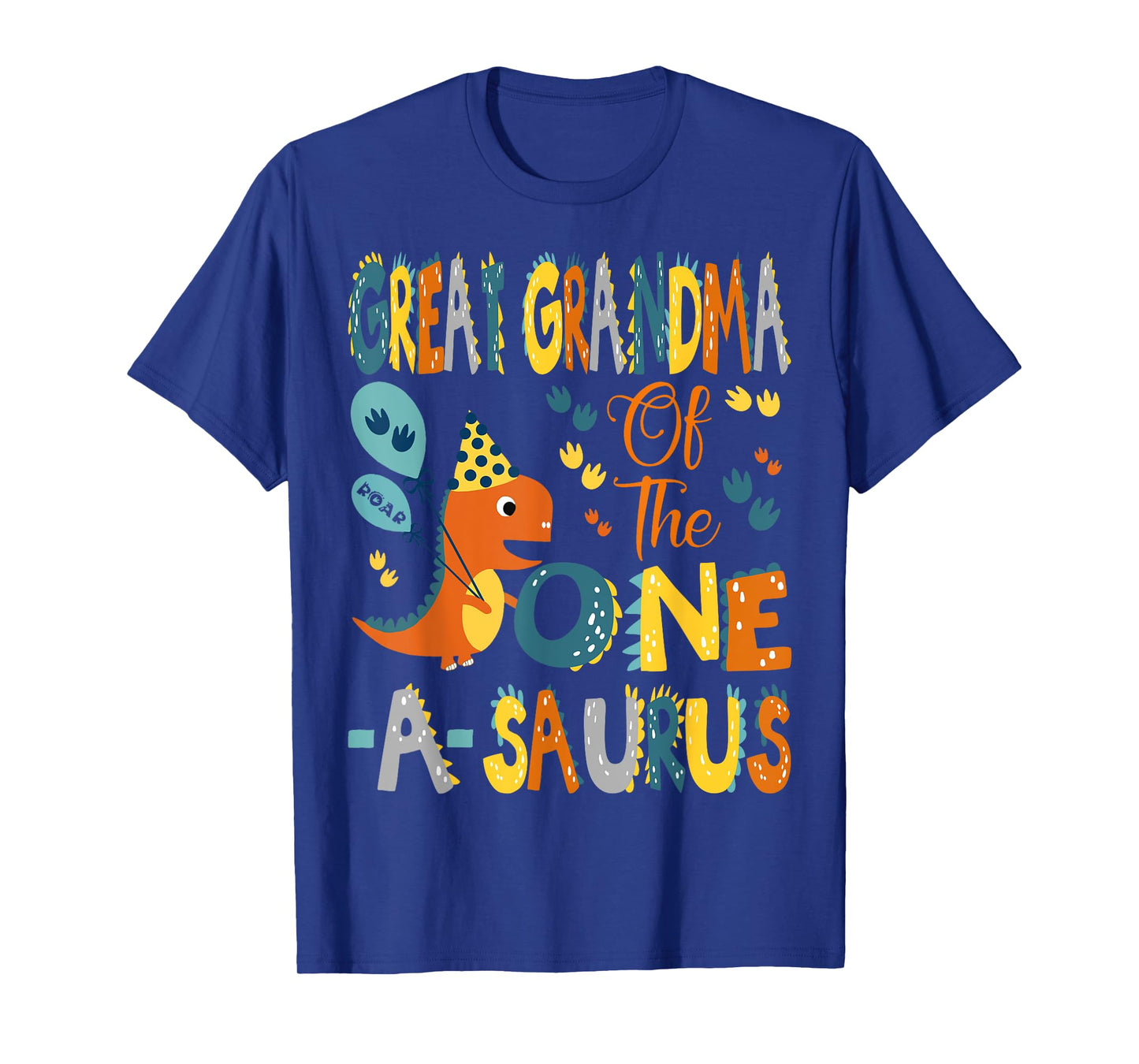 Great Grandma Of The One-A-Saurus 1St Birthday Dinosaur arty T-Shirt
