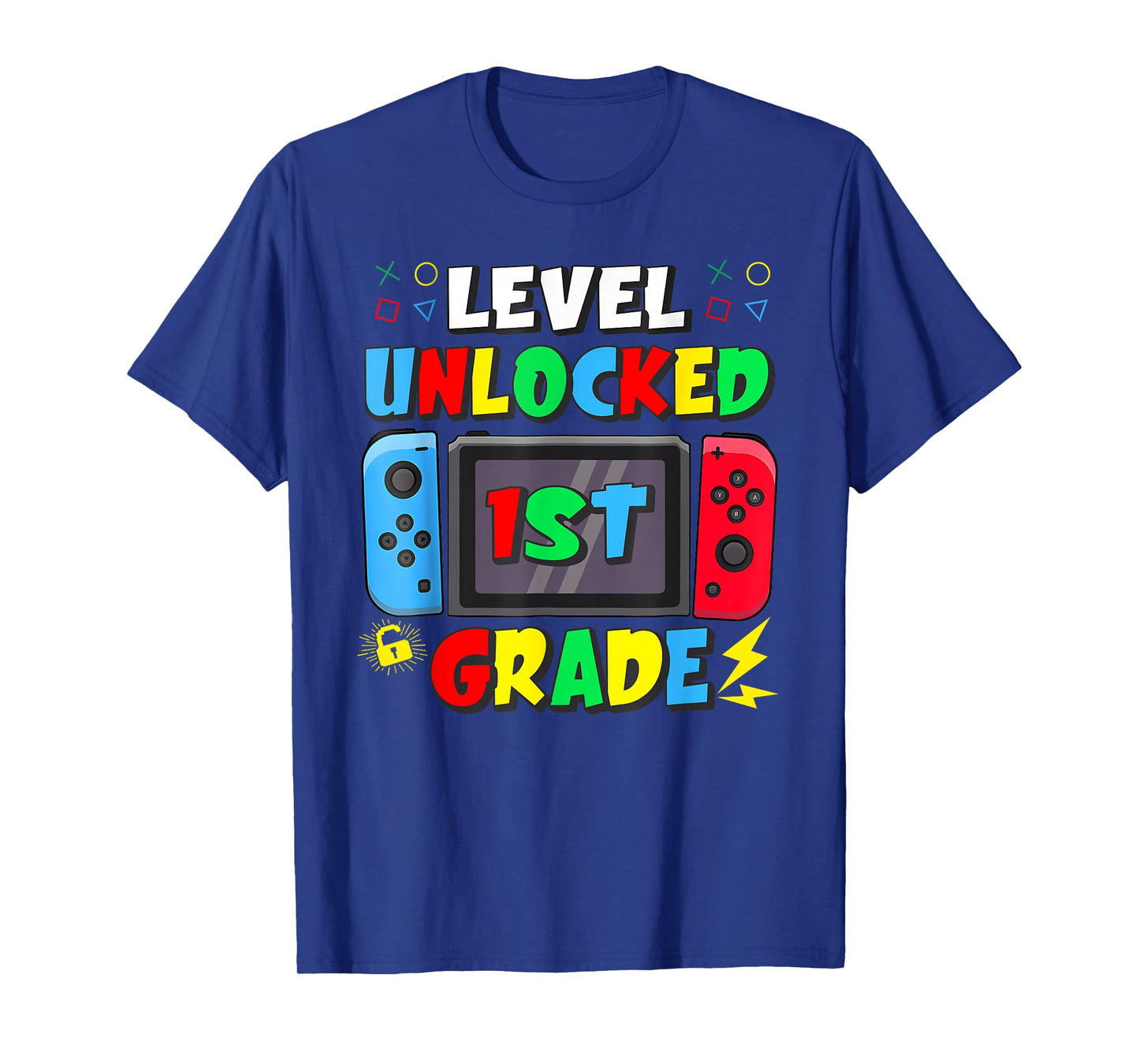 First Day Of 1st Grade Level Unlocked Game Back To School T-Shirt