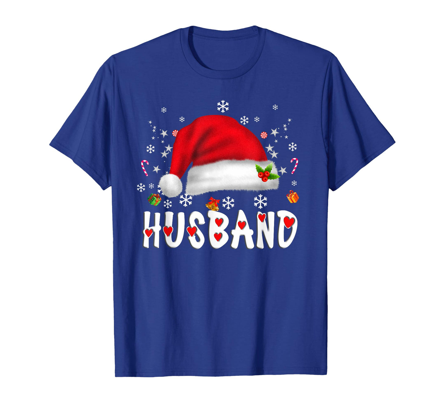 Husband Santa Christmas Family Matching Pajamas Xmas Mens T-Shirt