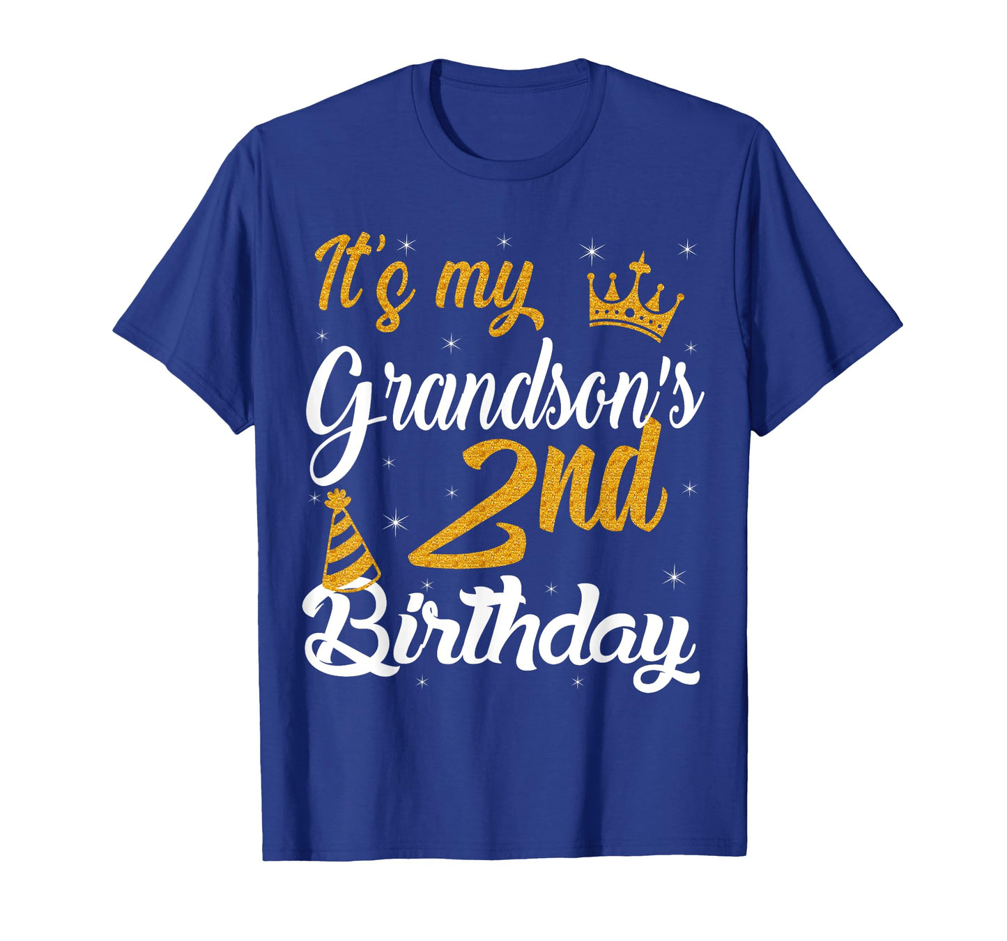 Happy It's My Grandson's 2nd Birthday 2023 2 Years Old T-Shirt