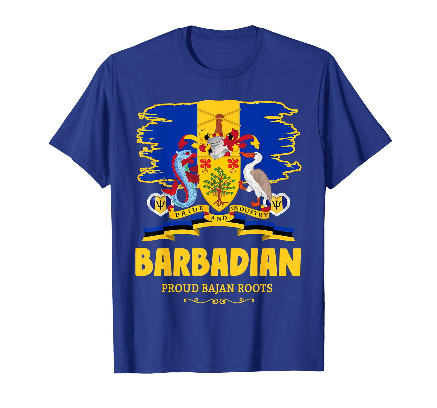 Barbados Flag Outfit Idea For Kids & Barbadian Flag Themed T-Shirt