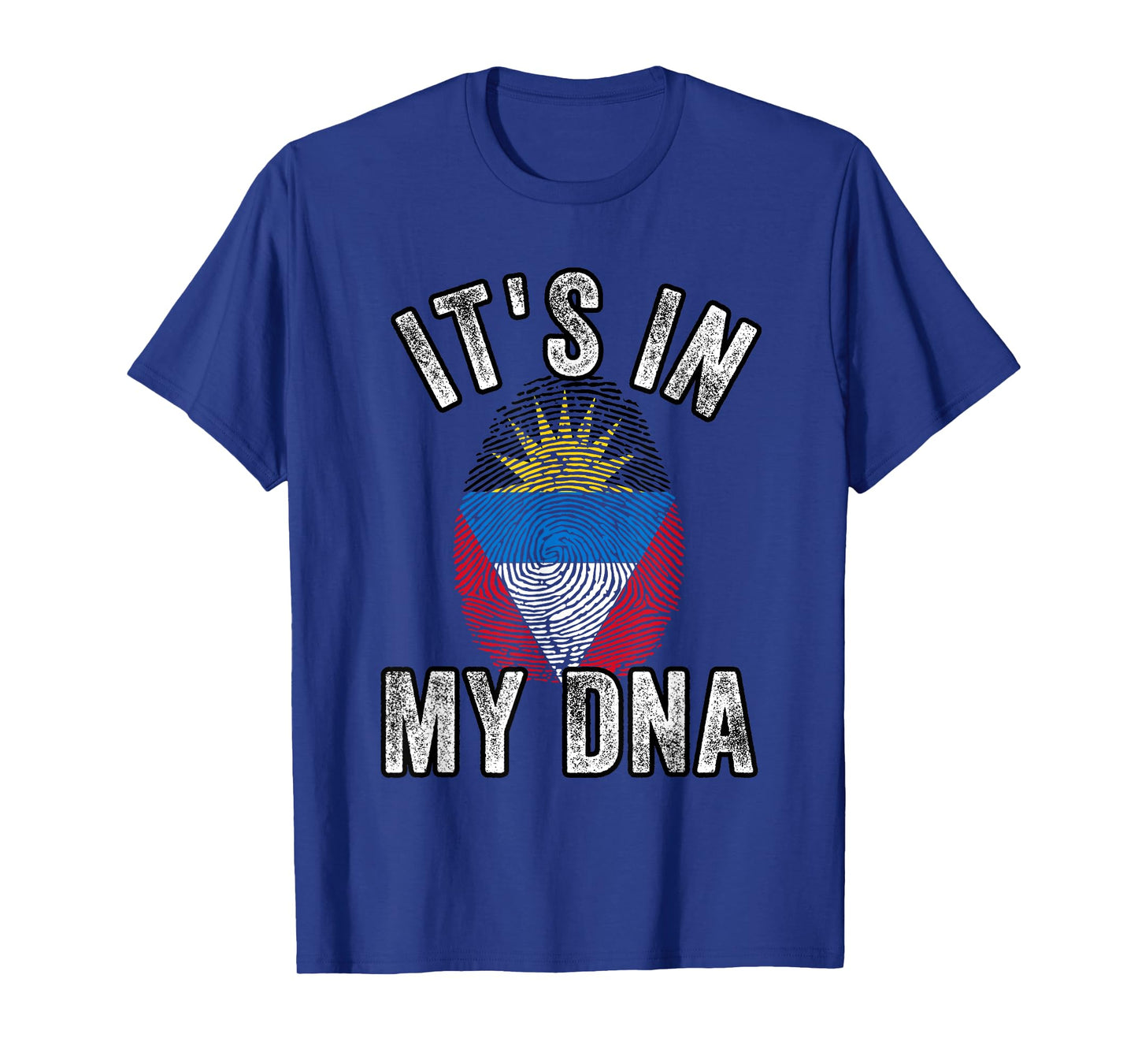 Funny it's in my DNA Antigua and barbuda flag Fingerprint T-Shirt