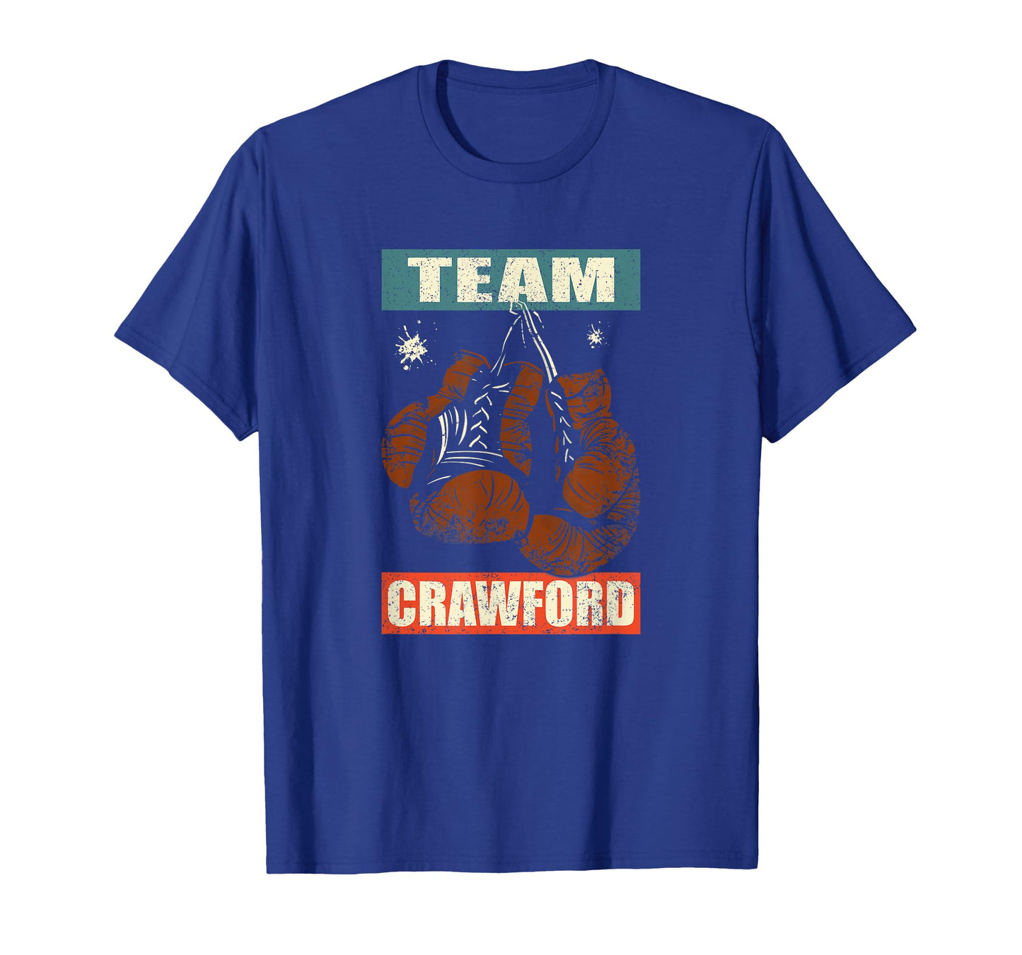 Crawford Last Name Retro Family Name Crawford Boxing T-Shirt