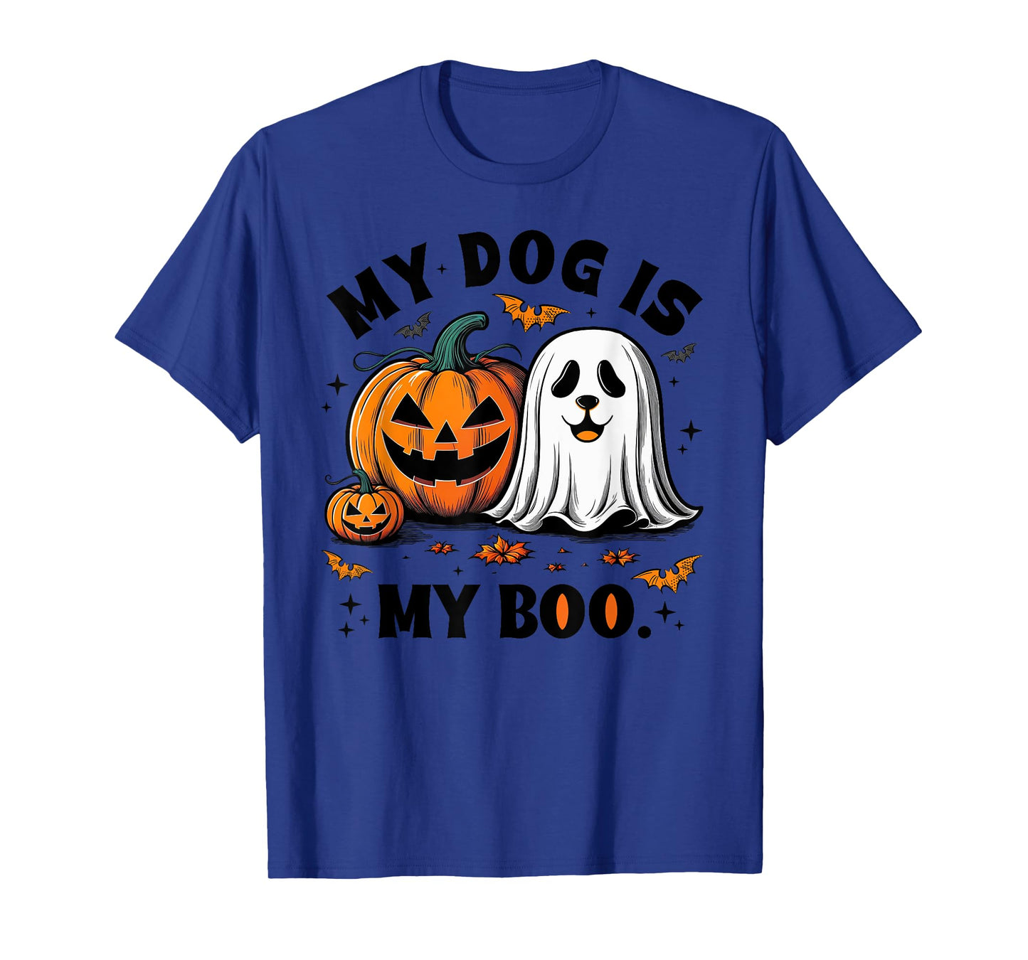 My Dog Is My Boo Spooky Season Ghost Halloween Groovy T-Shirt