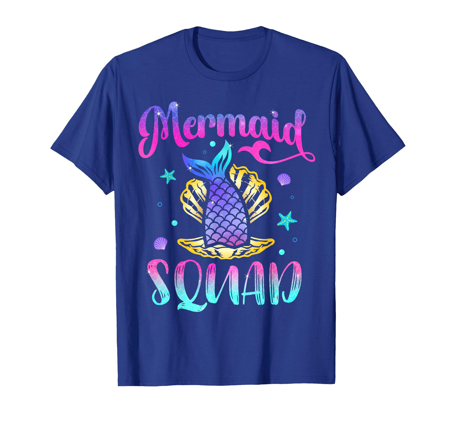 Mermaid Squad Birthday Party Family Matching T-Shirt
