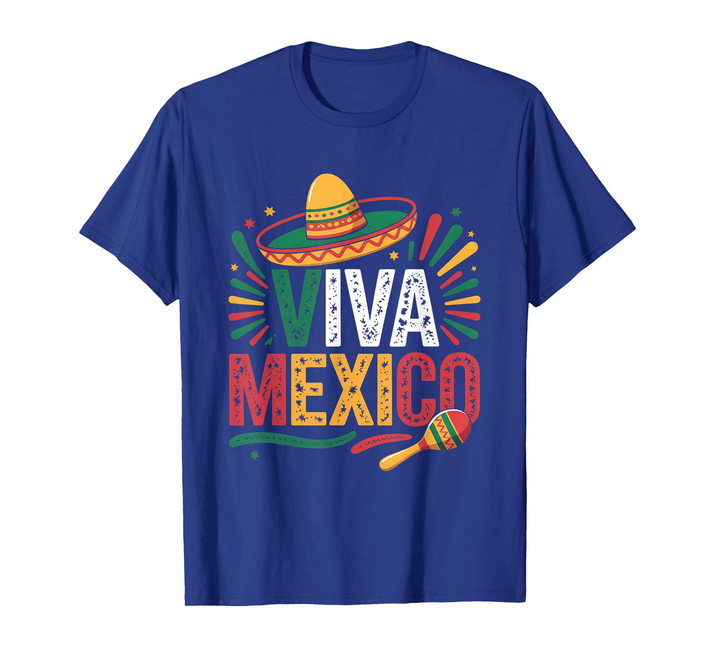 Viva Mexico Colorful Folk Art Mexican Independence Day T-Shirt