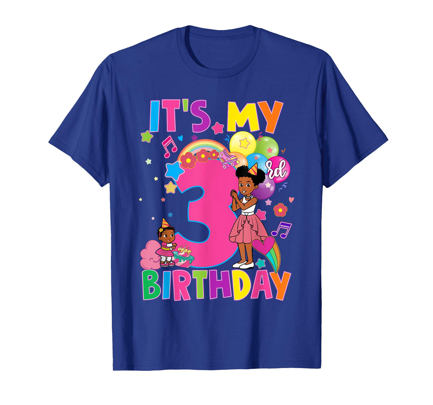 Baby Girl 3rd Birthday Party Pink Doll Family Decorations T-Shirt