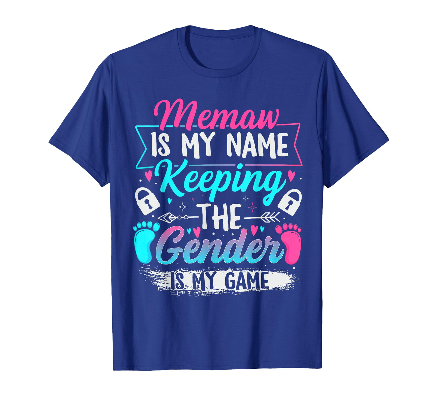 Gender Reveal Keeper of The Gender Memaw Baby Shower T-Shirt