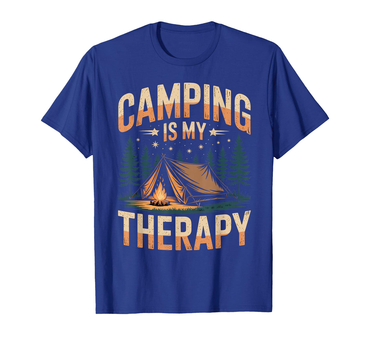 Camping Is My Therapy Fun Outdoor Campfire Family Vacation T-Shirt