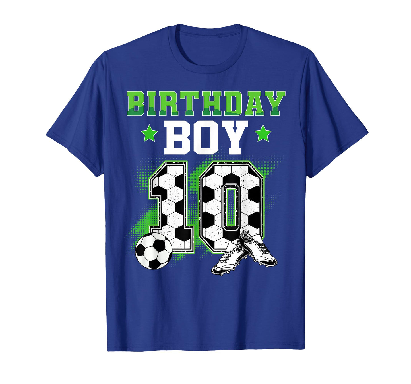 10th Birthday Boy Soccer 10 Year Old Sport 10yr Boys Party T-Shirt