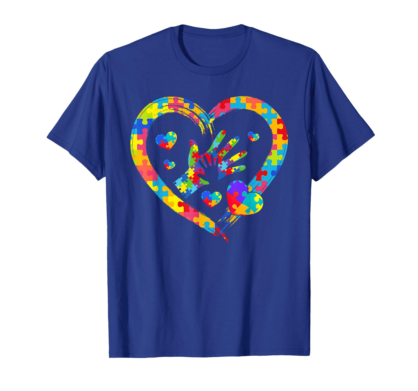 Valentines Day Love Heart Autism Awareness Puzzle Piece T-Shirt