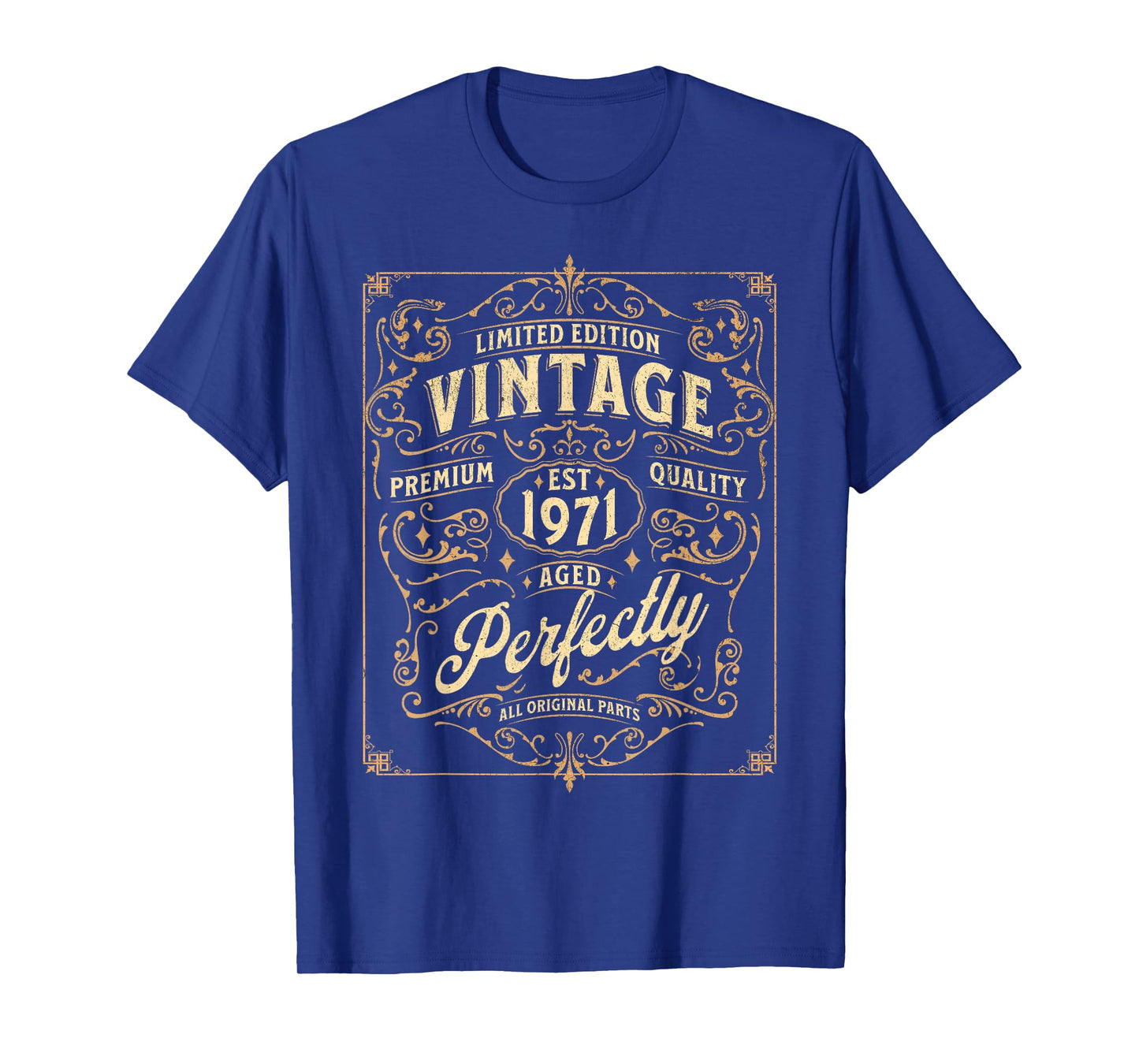 1971 Birthday Vintage Aged Perfectly Classic Style Graphic T-Shirt