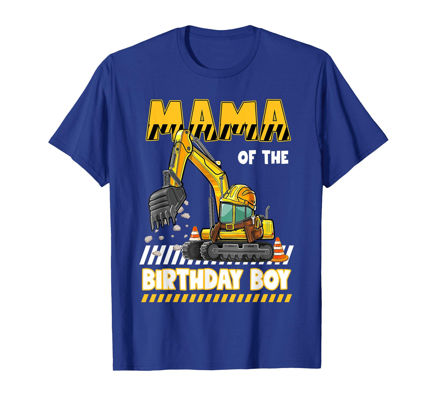 Mama Of The Birthday Boy Construction Excavator Family T-Shirt