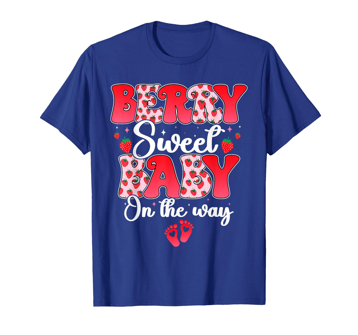 Berry Sweet Baby On The Way Strawberry Pregnancy Gender T-Shirt