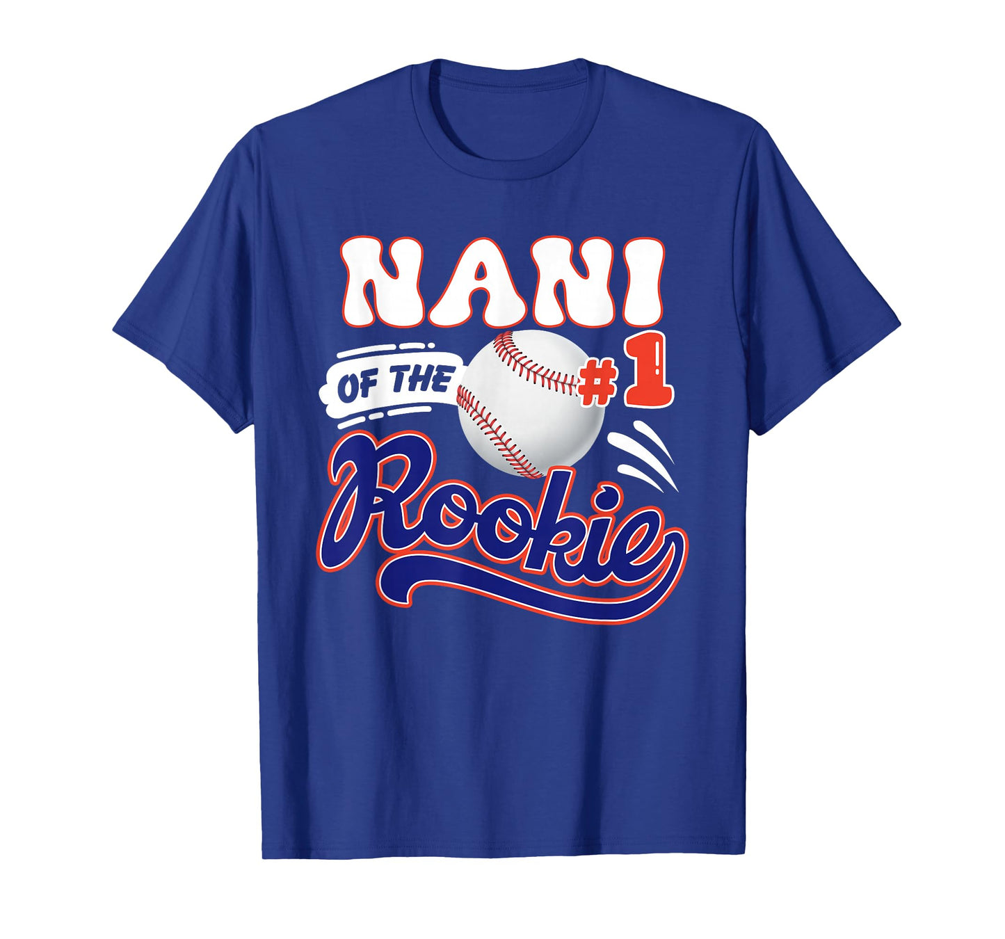 Nani Rookie of Year 1st Birthday Baseball Theme Matching T-Shirt