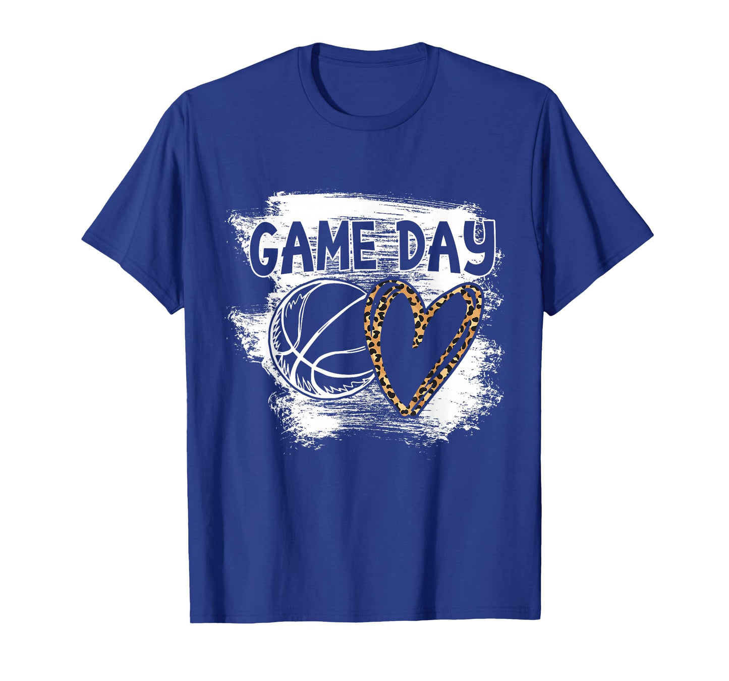 Basketball Player Game Day Leopard Cheetah Basketball Fan T-Shirt