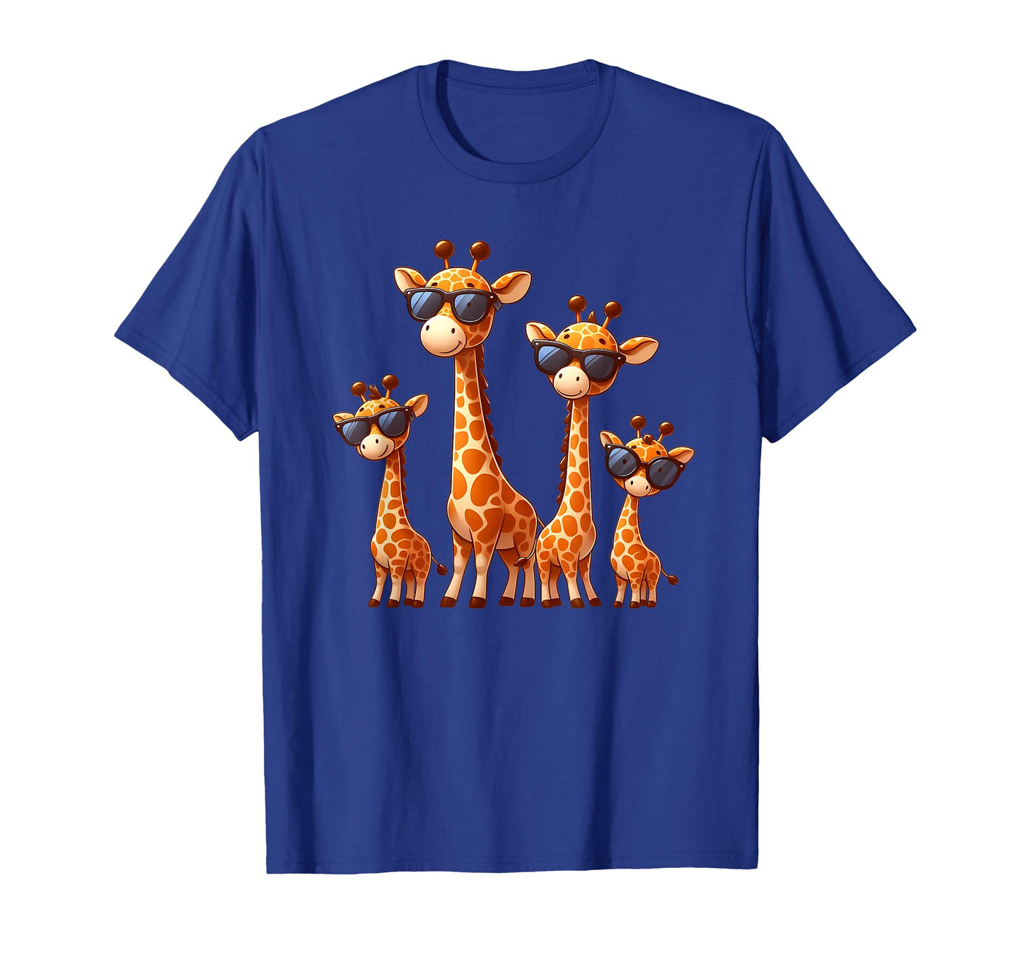 Giraffe Family Sunglasses Safari Zoo Lover Cartoon Giraffes T-Shirt