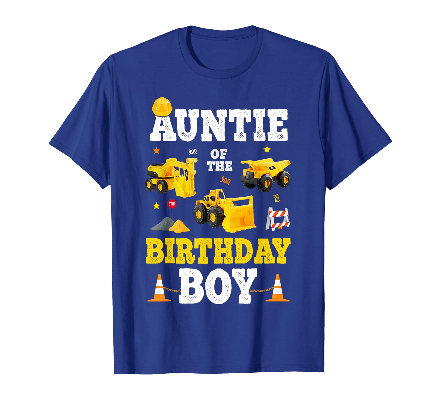Auntie Of The Birthday Boy Bday Construction Crew Trucks T-Shirt