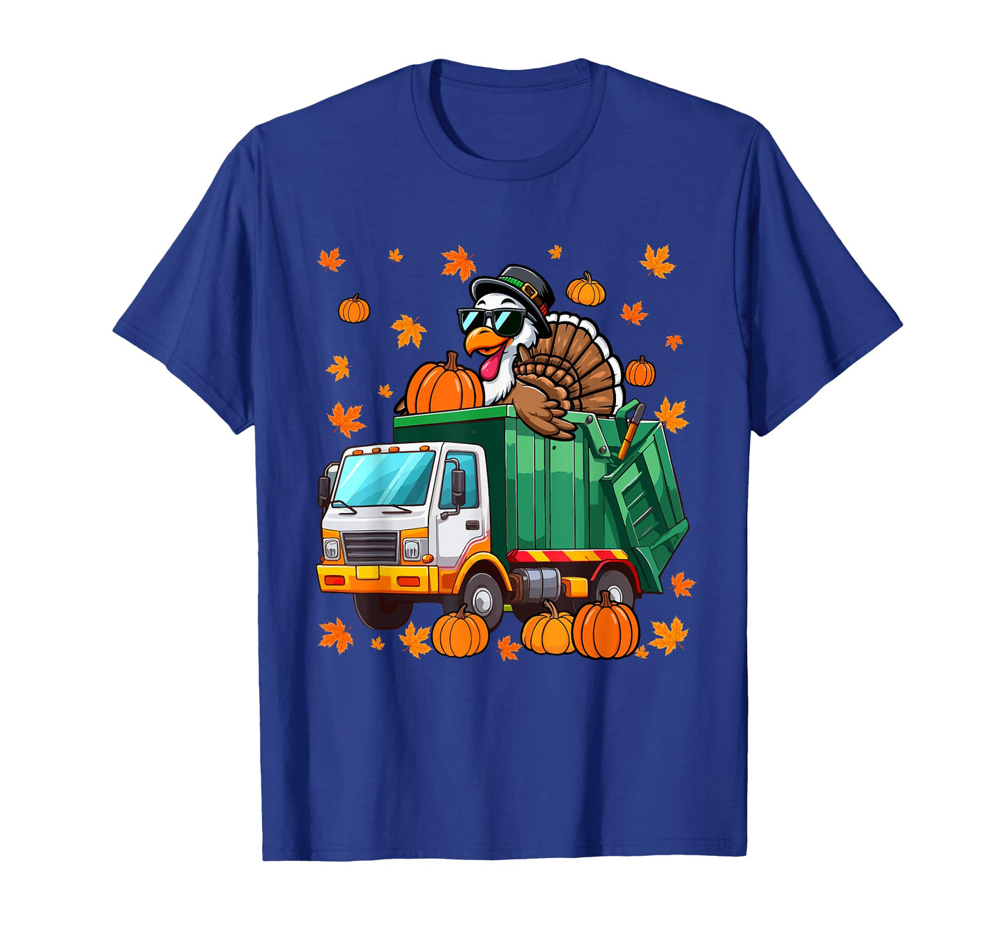 Turkey Sunglasses Driving Garbage Truck Thanksgiving Driver T-Shirt