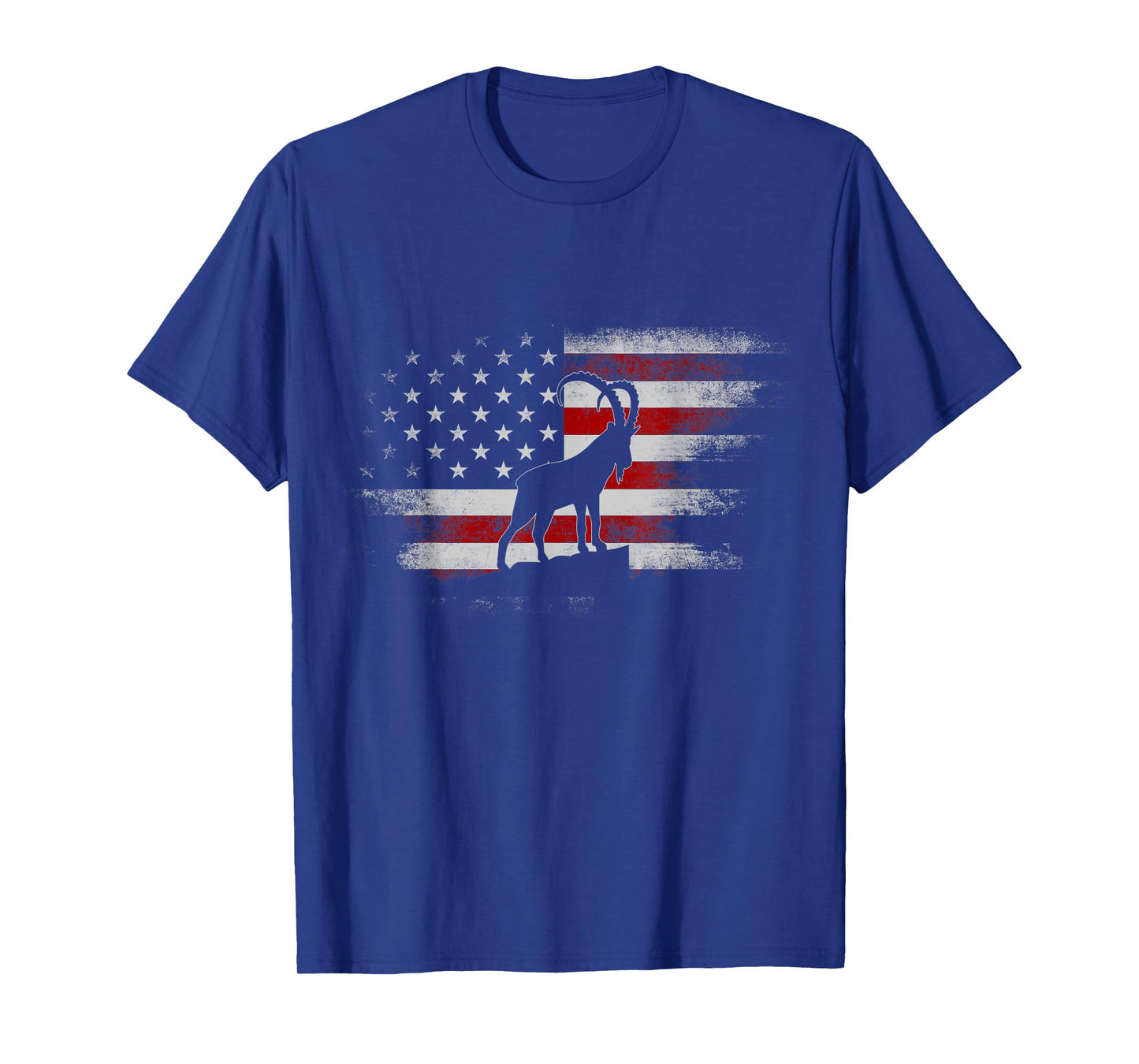 Ibex Animal 4th Of July USA Flag America Vintage Patriotic T-Shirt for Women Kids Men