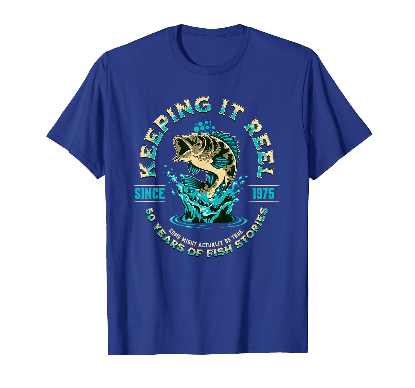 Funny 50th Birthday Fishing Keeping it Reel since 1975 T-Shirt