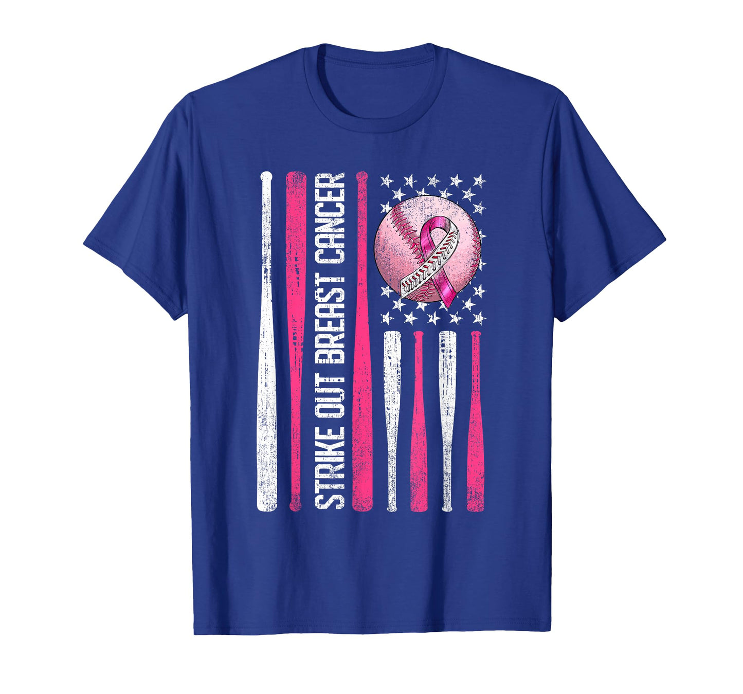 Strike Out Breast Cancer Baseball Fight Awareness Men Women T-Shirt