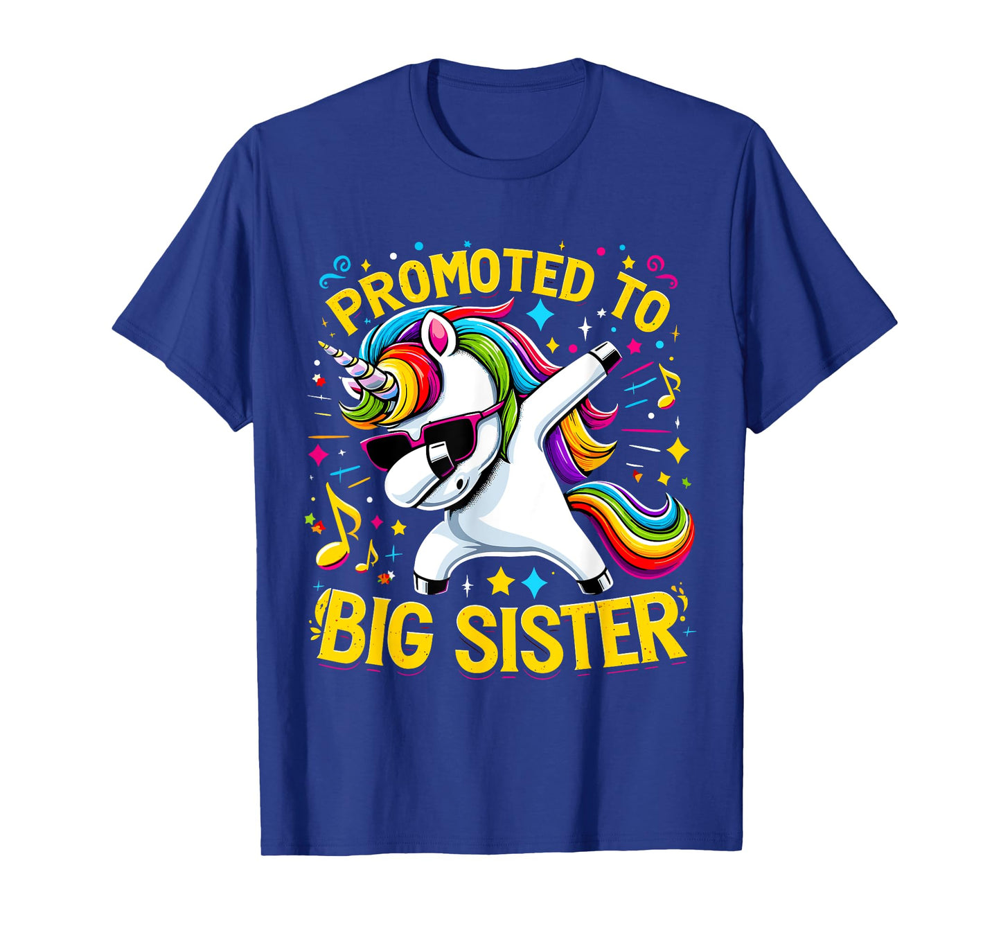 Promoted to Big Sister Unicorn Dabbing T-Shirt