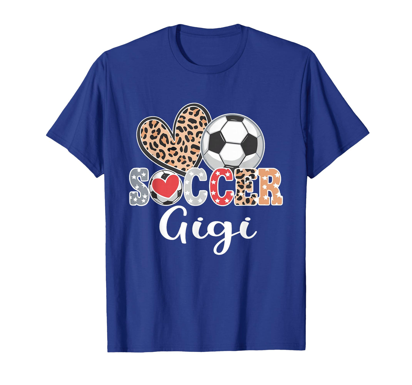 Soccer Gigi Cute Leopard Heart T-Shirt
