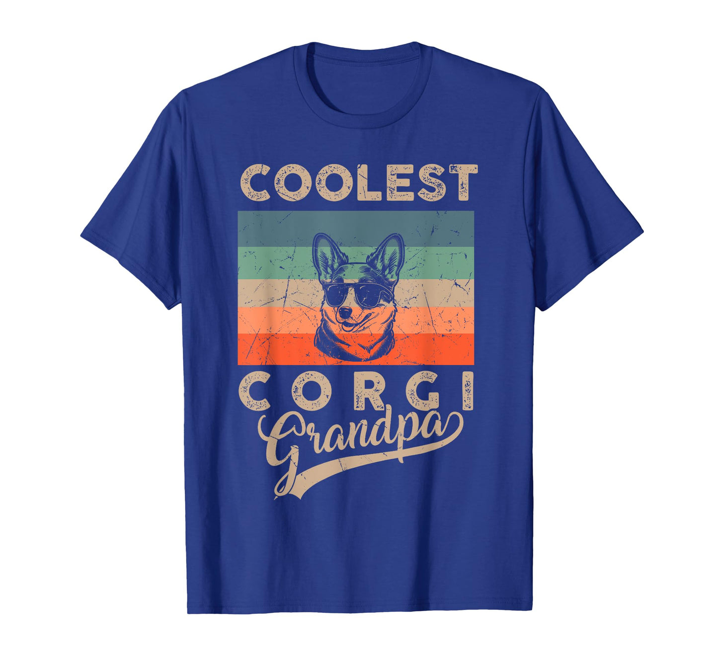 Coolest Corgi Grandpa Gifts for Men Funny Dog Grandpa Retro T-Shirt