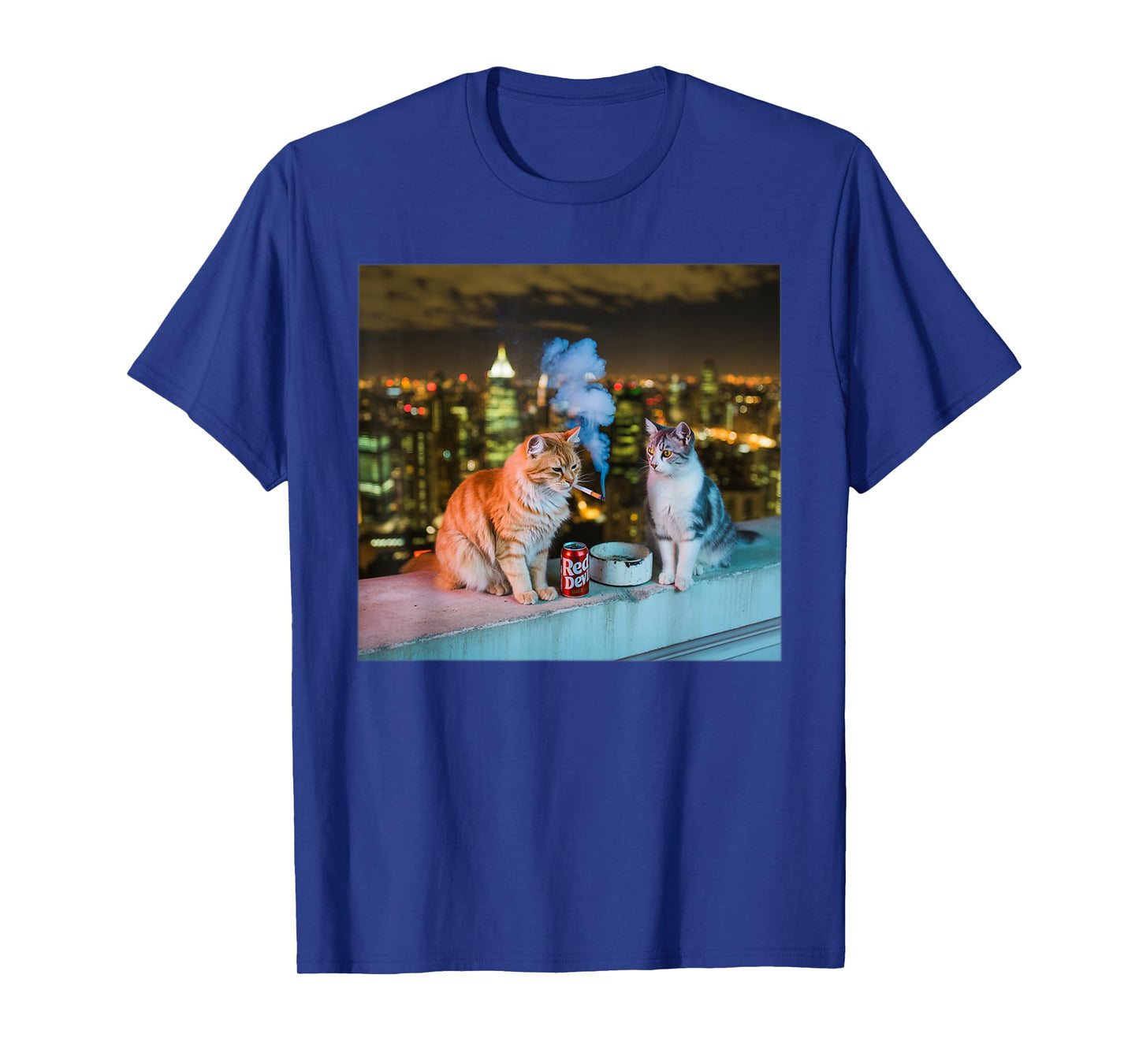Cigarette Kitten Funny Smoking Cat Meme Stupid Brainrot T-Shirt