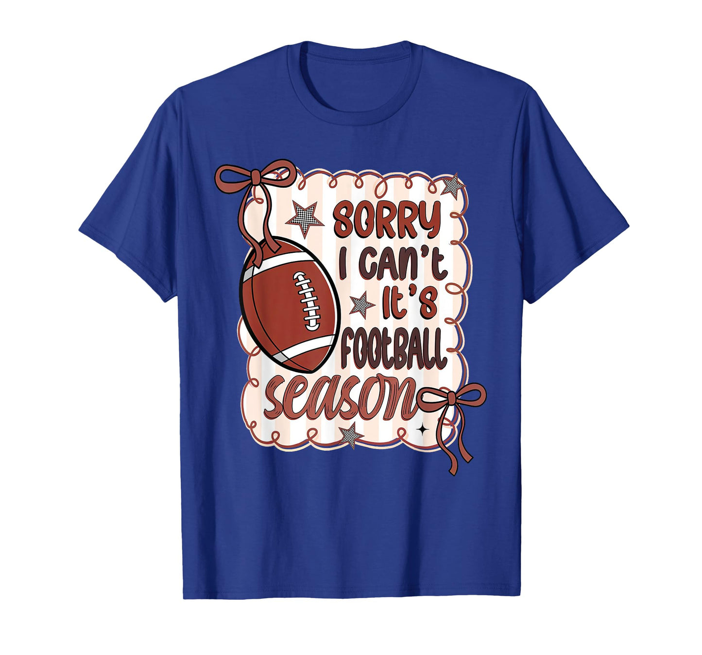 Sorry I Can't It's Football Season Retro Football Game Day T-Shirt