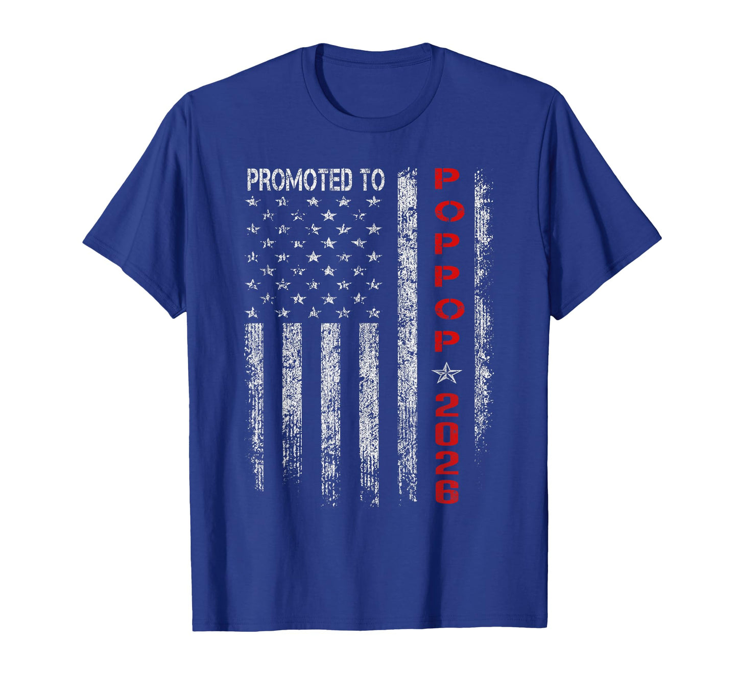 Promoted To Pop Pop 2026 Vintage American Flag T-Shirt