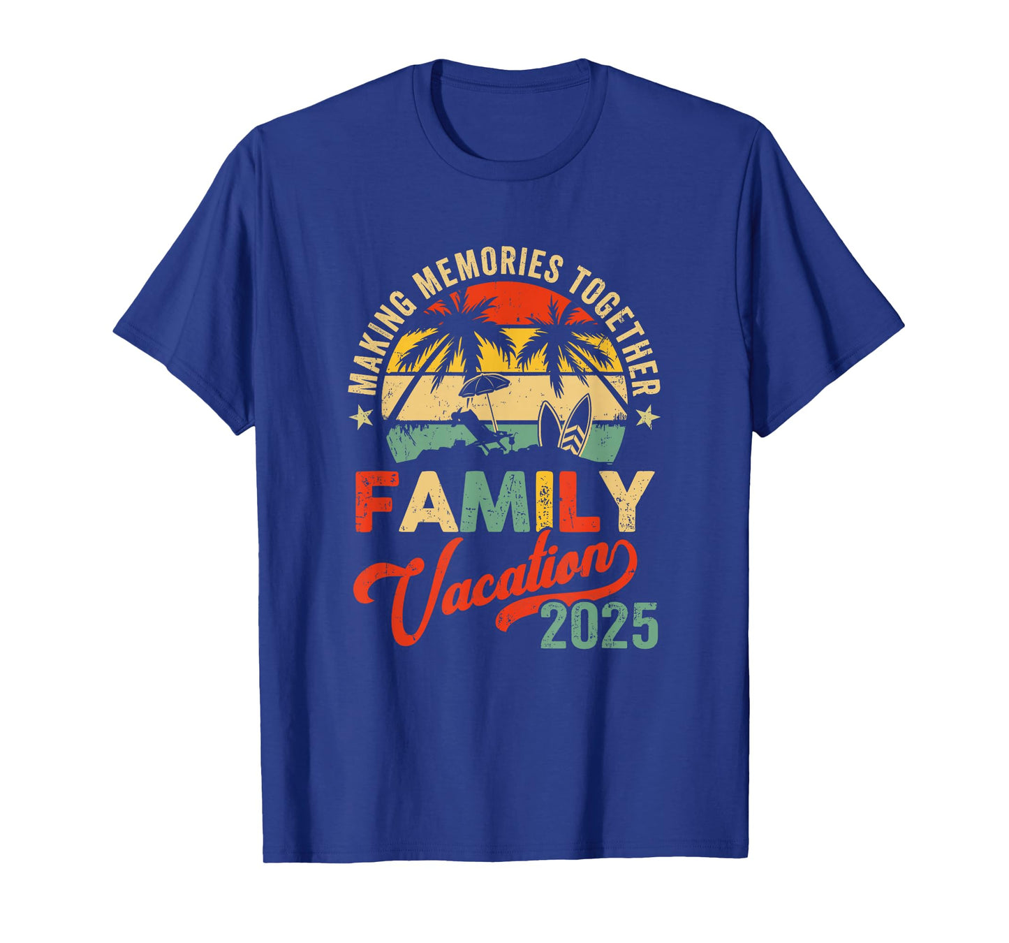 Vintage Family Trip Matching Summer Vacation Beach 2025 T-Shirt