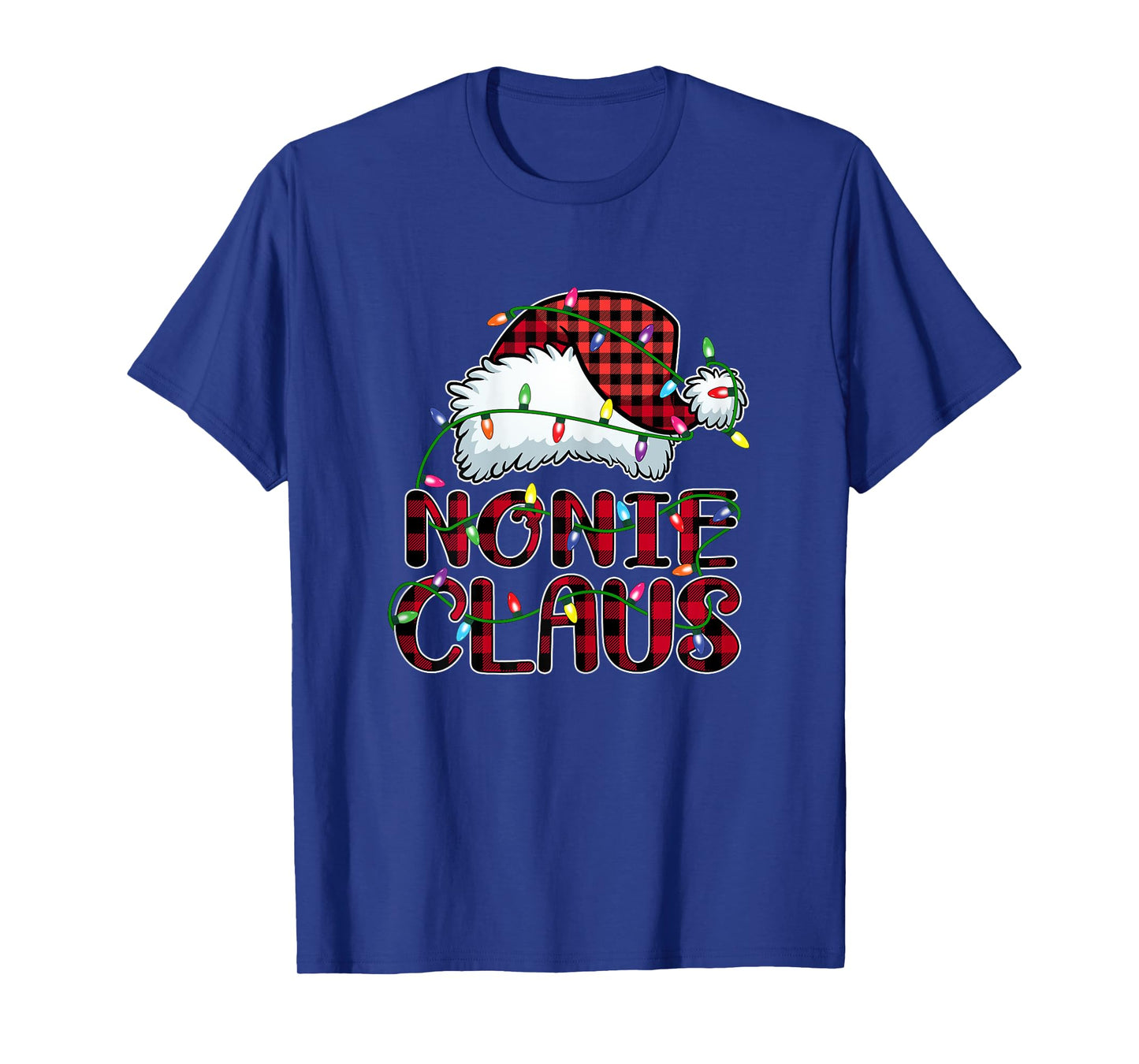 Nonie Claus Shirt Christmas Lights Pajama Family Matching T-Shirt