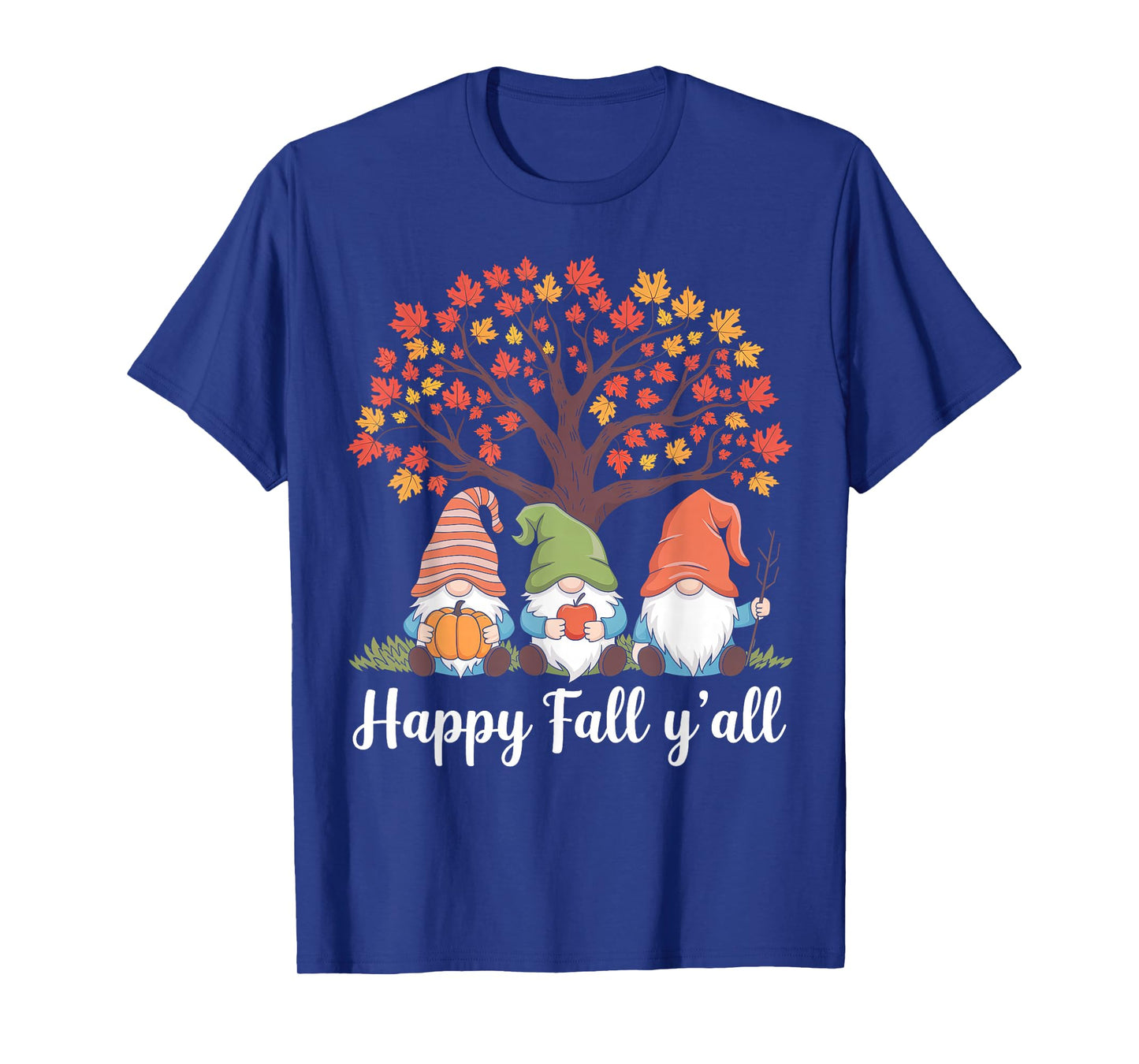 Happy Fall Y'all Gnome Pumpkin Season Autumn Thanksgiving T-Shirt