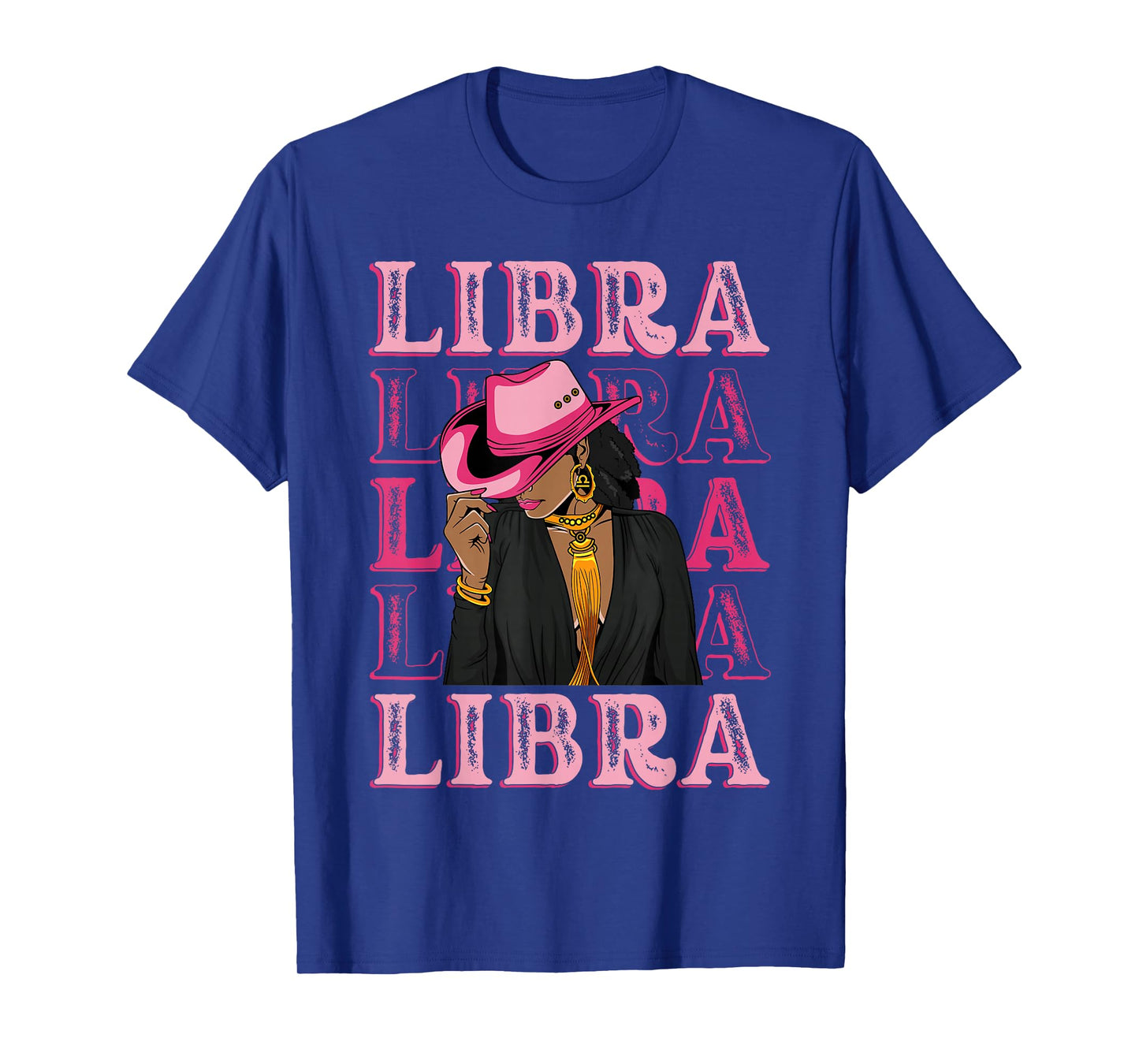 Libra Western Black Cowgirl African American Zodiac T-Shirt
