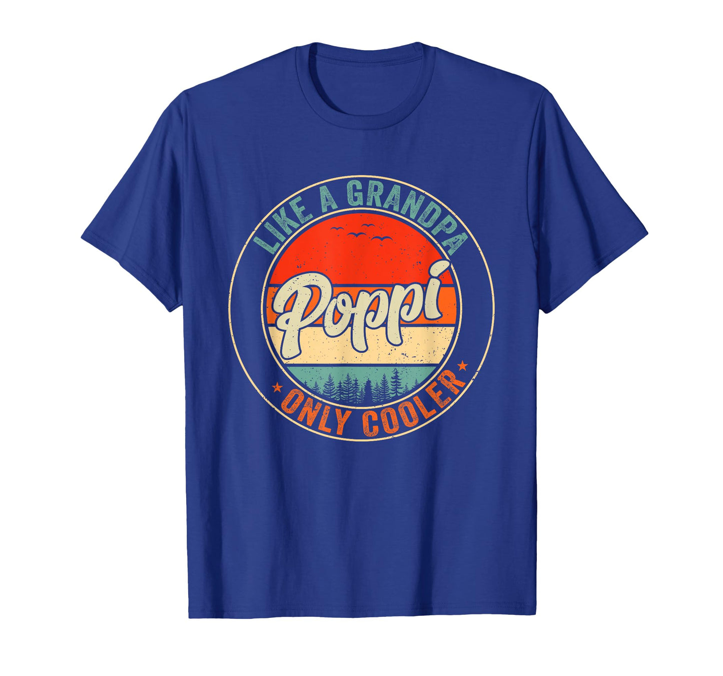 Poppi Like A Grandpa Only Cooler Retro Father's Day Men T-Shirt