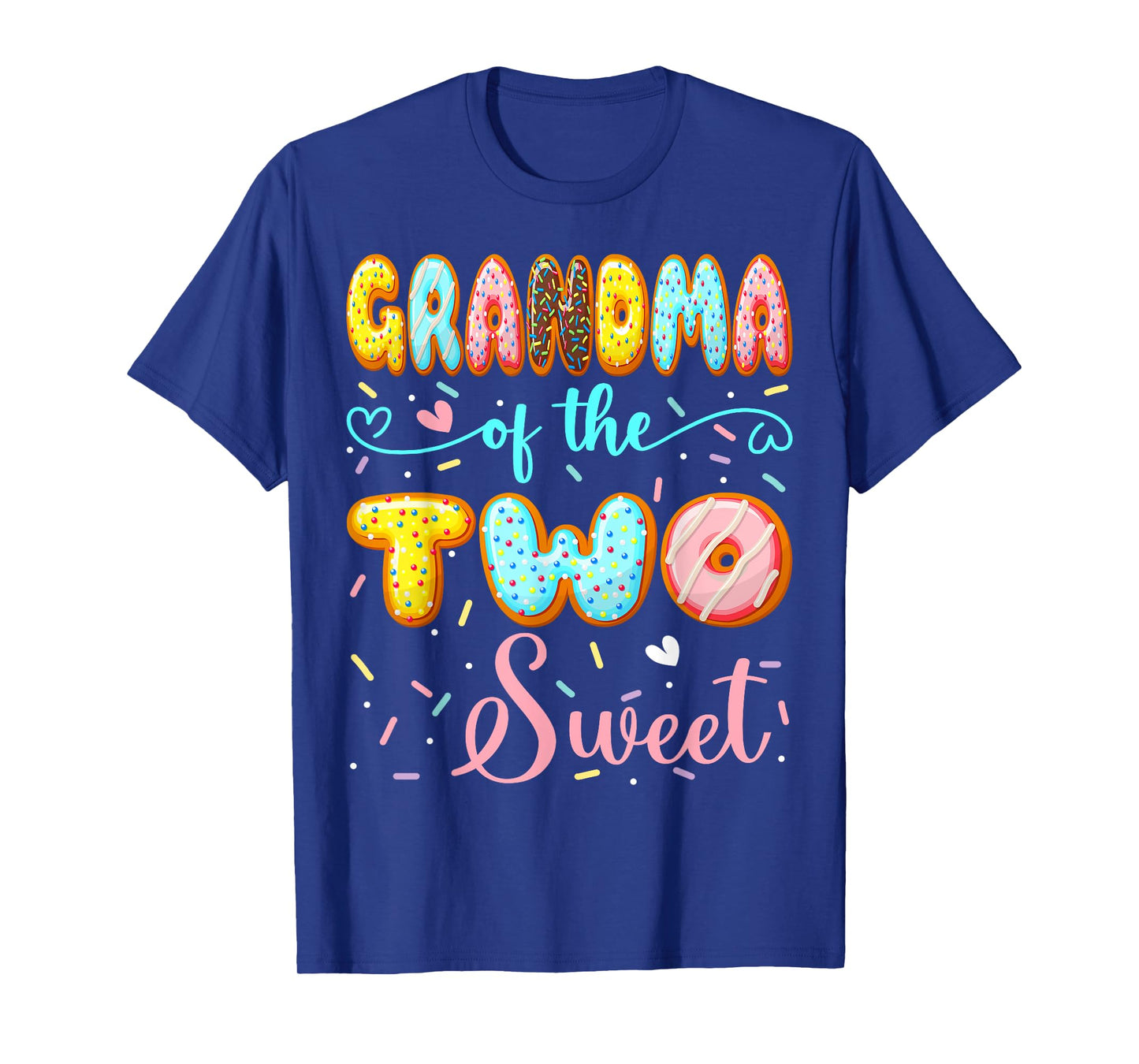 Grandma Of The Two Sweet 2Nd Birthday Girl Donut Party T-Shirt