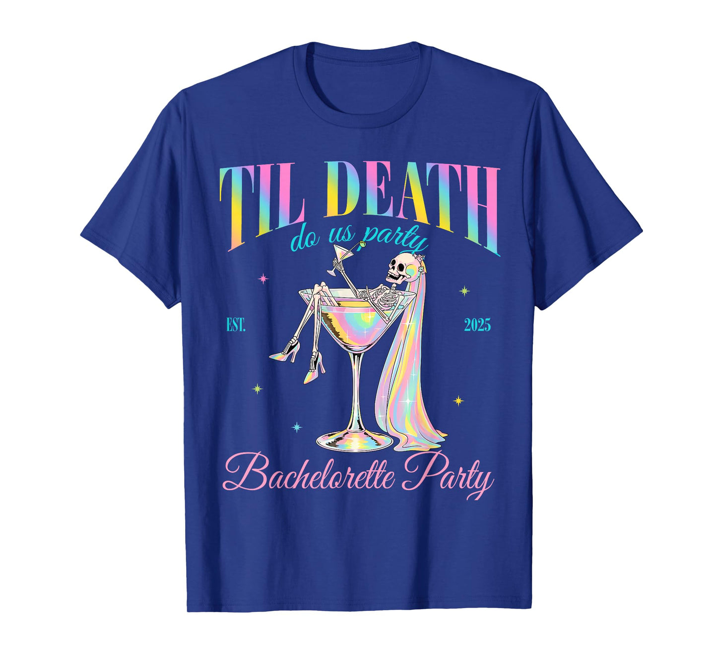 Til Death Do Us Party Retro Halloween Bachelorette Matching T-Shirt
