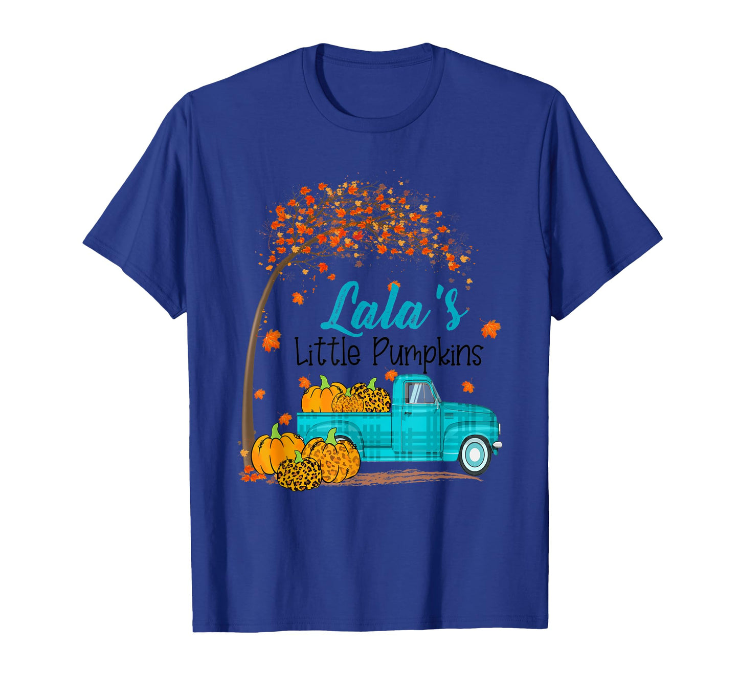 Autumn Tree lala's Little Pumpkins Blue Truck - Fall T-Shirt