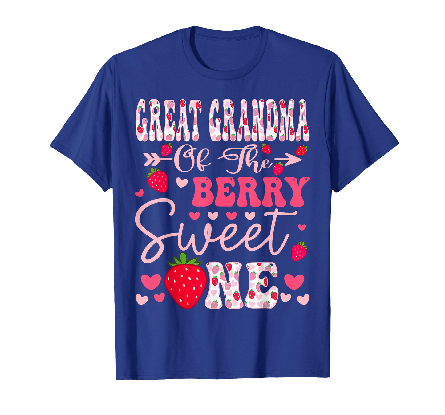 Great Grandma Of The Berry Sweet One Strawberry 1St Birthday T-Shirt