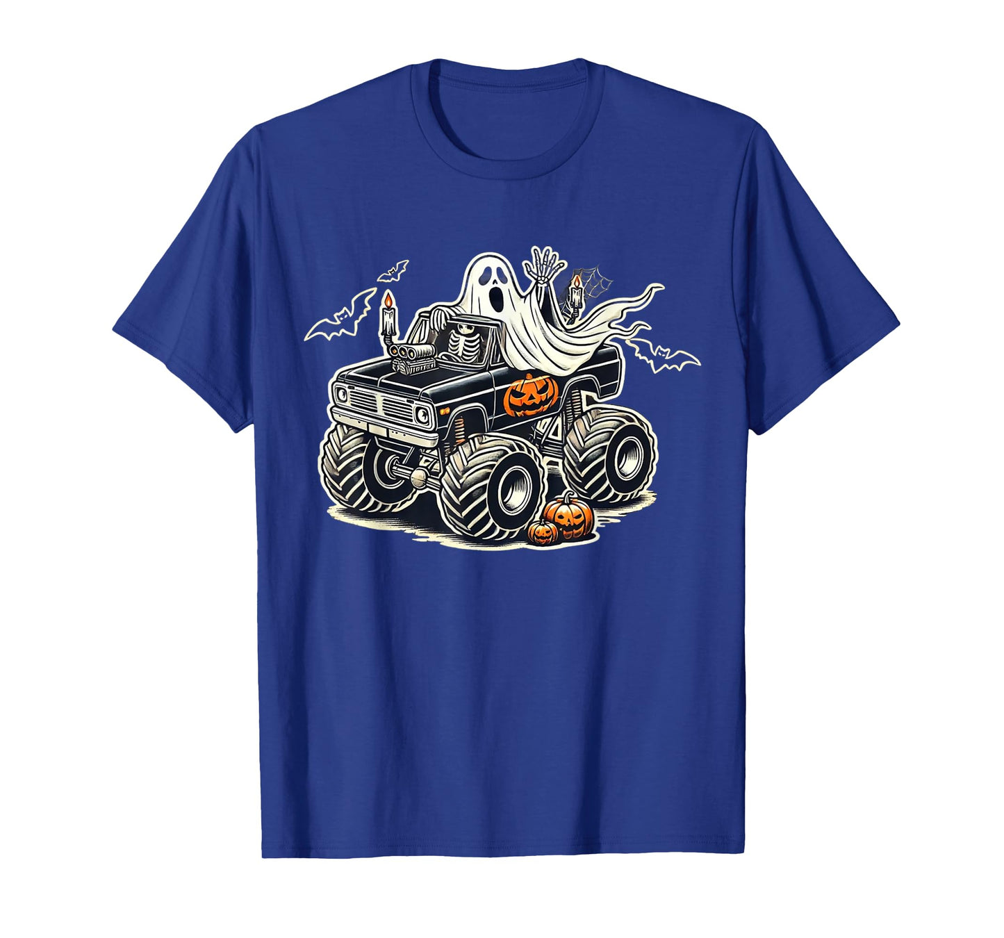 Big Little Boys Halloween Shirt Ghost Skeleton Kids Spooky T-Shirt