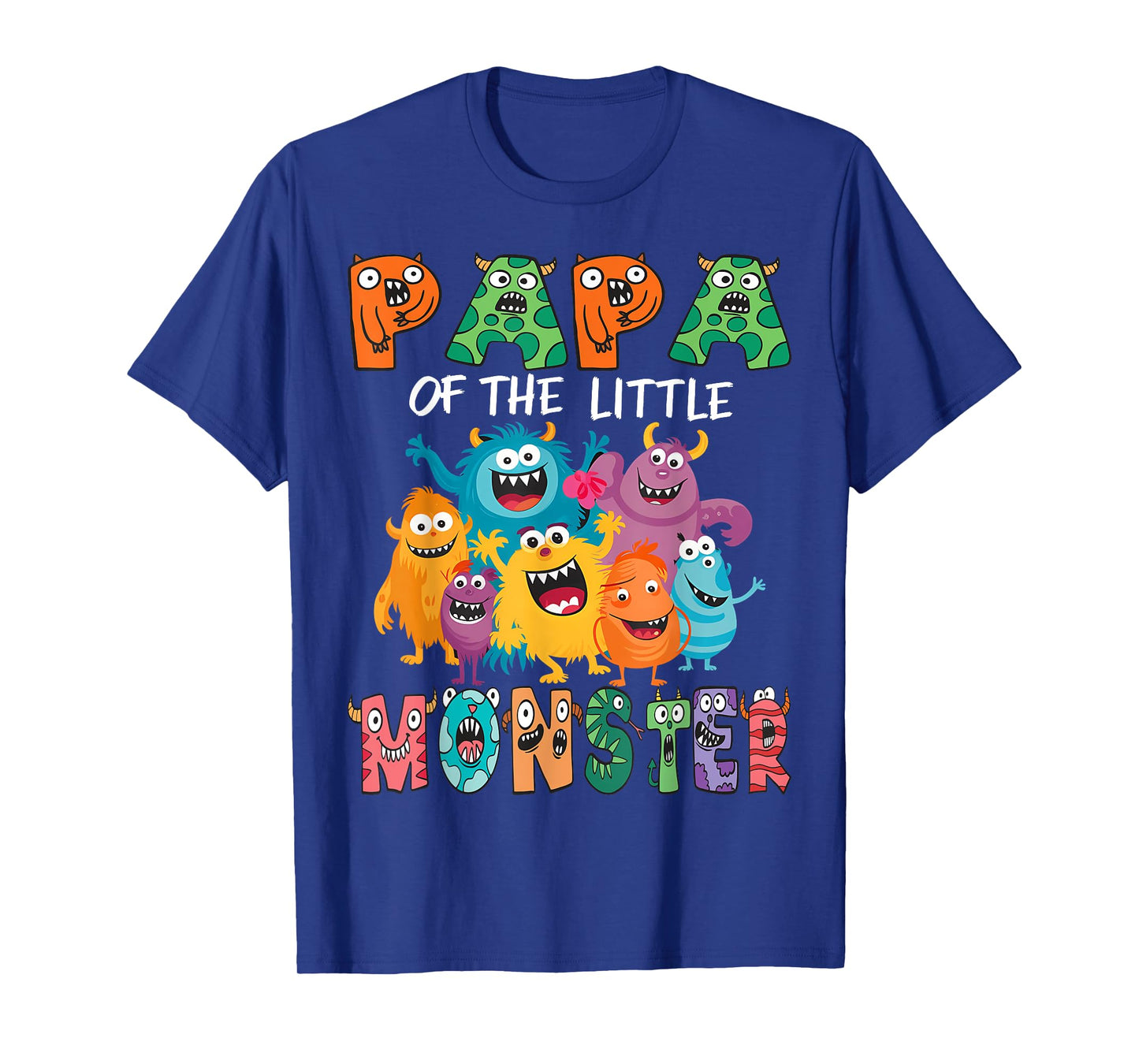 Papa Of The Little Monster Kids 1St Birthday Party T-Shirt